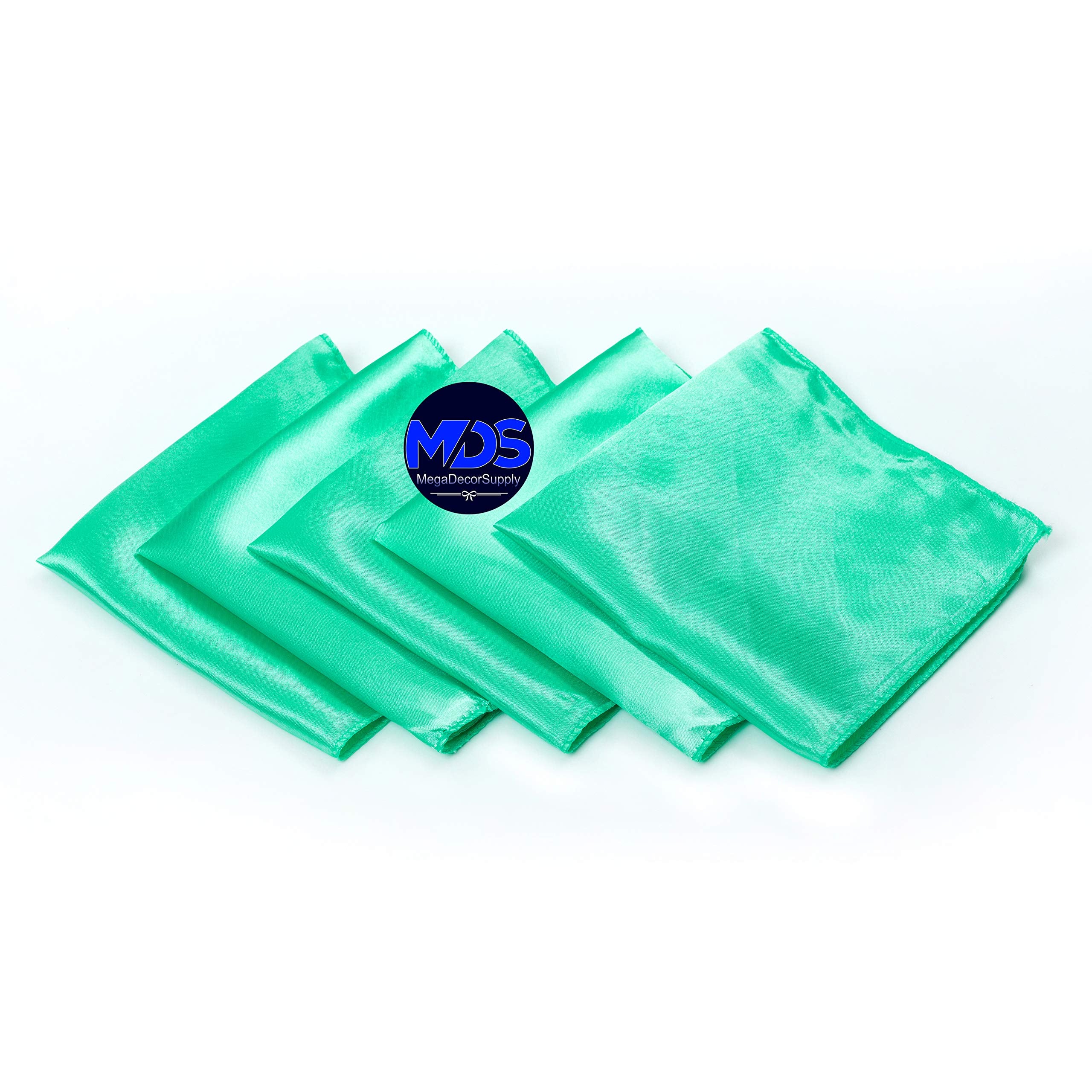 Mds Pack Of 10 Satin Napkin Square 12 X 12 Inches Sliky Smooth Dinner Table Napkins Handkerchief For Weddings Baby Shower Birthd