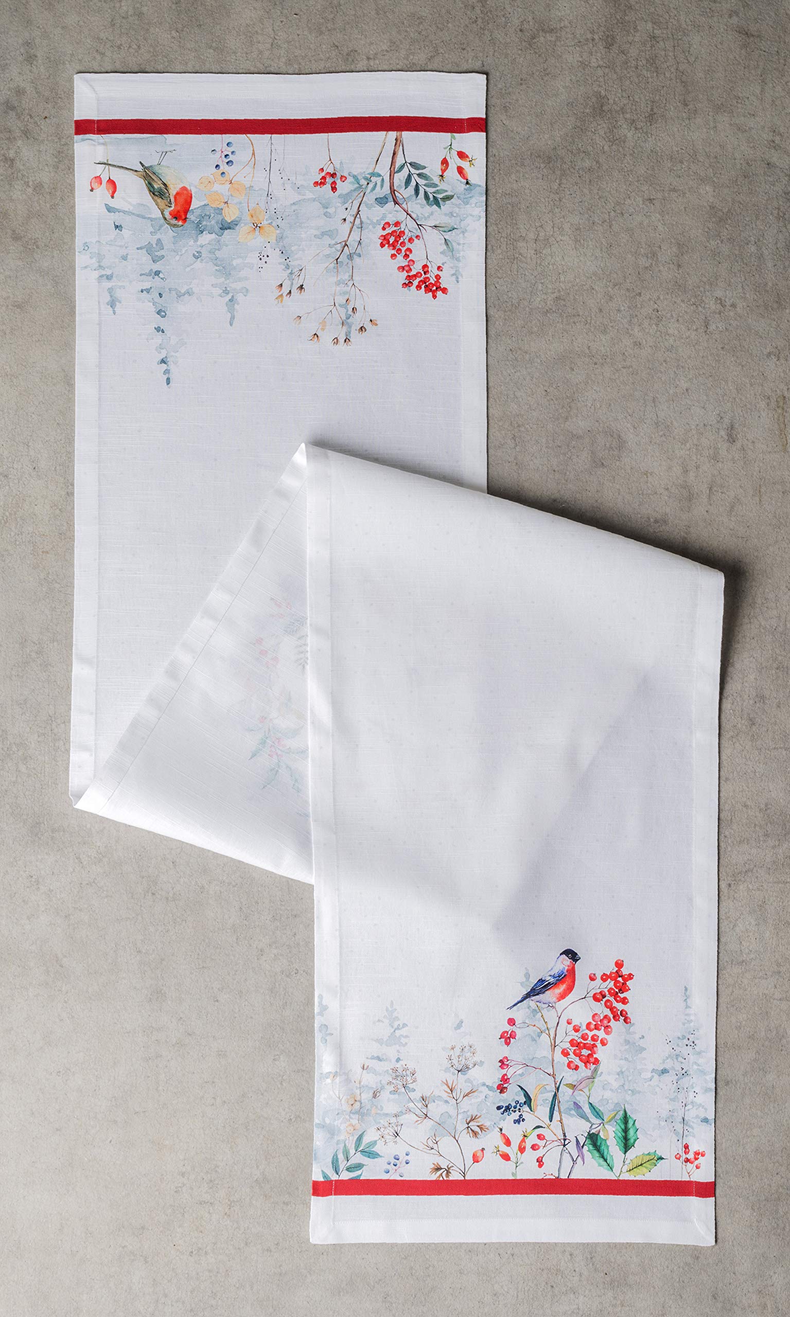 Maison D' Hermine Tablerunner 100% Cotton Table Runner Decorative Table Runners, Home, Restaurant, Buffet & Camping, Morzine (Si