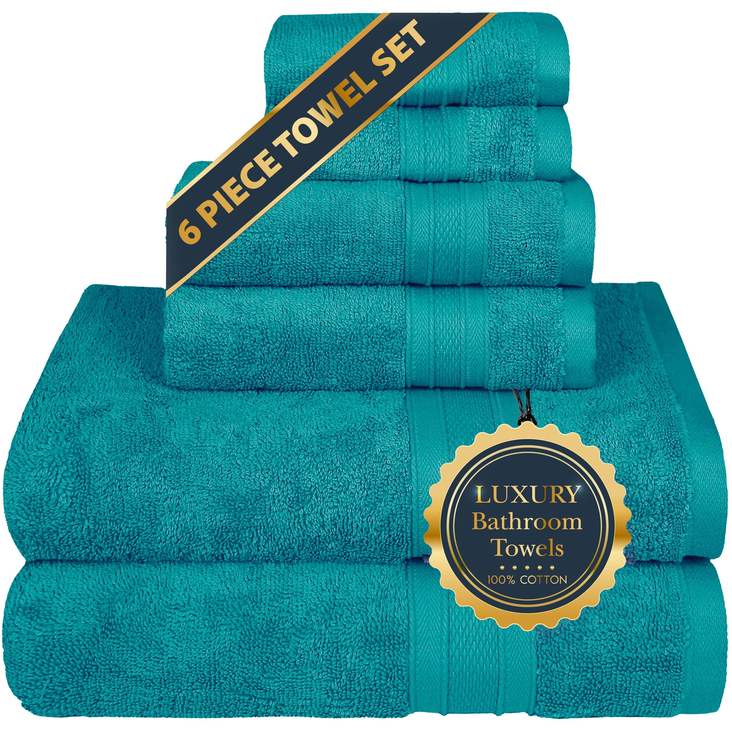TRIDENT Beige Towels batroom Sets  6 Piece  2 Bath  2 Hand  2 wash  Absorbent Towels for Bathroom  100% Cotton Premium Towel Set  Beige Towel Set