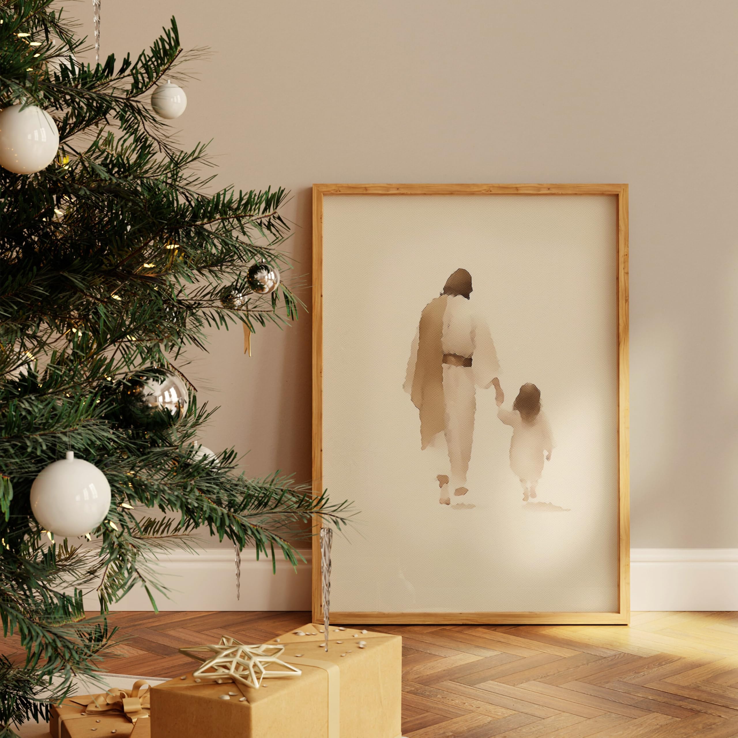 Essen Life | The Way He Leads | Christian Wall Art Jesus Poster Decor Christian Christmas Decor Christian Home Decor Perfect Rel