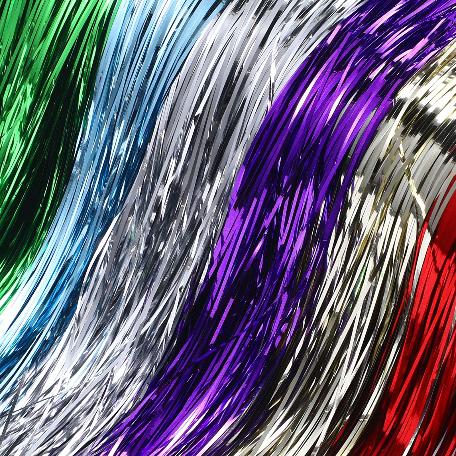 2500 Strands Christmas Tinsel Garland Decorations Tinsel Foil Fringe Icicles for Christmas Holiday Decor Birthday Home Graduatio