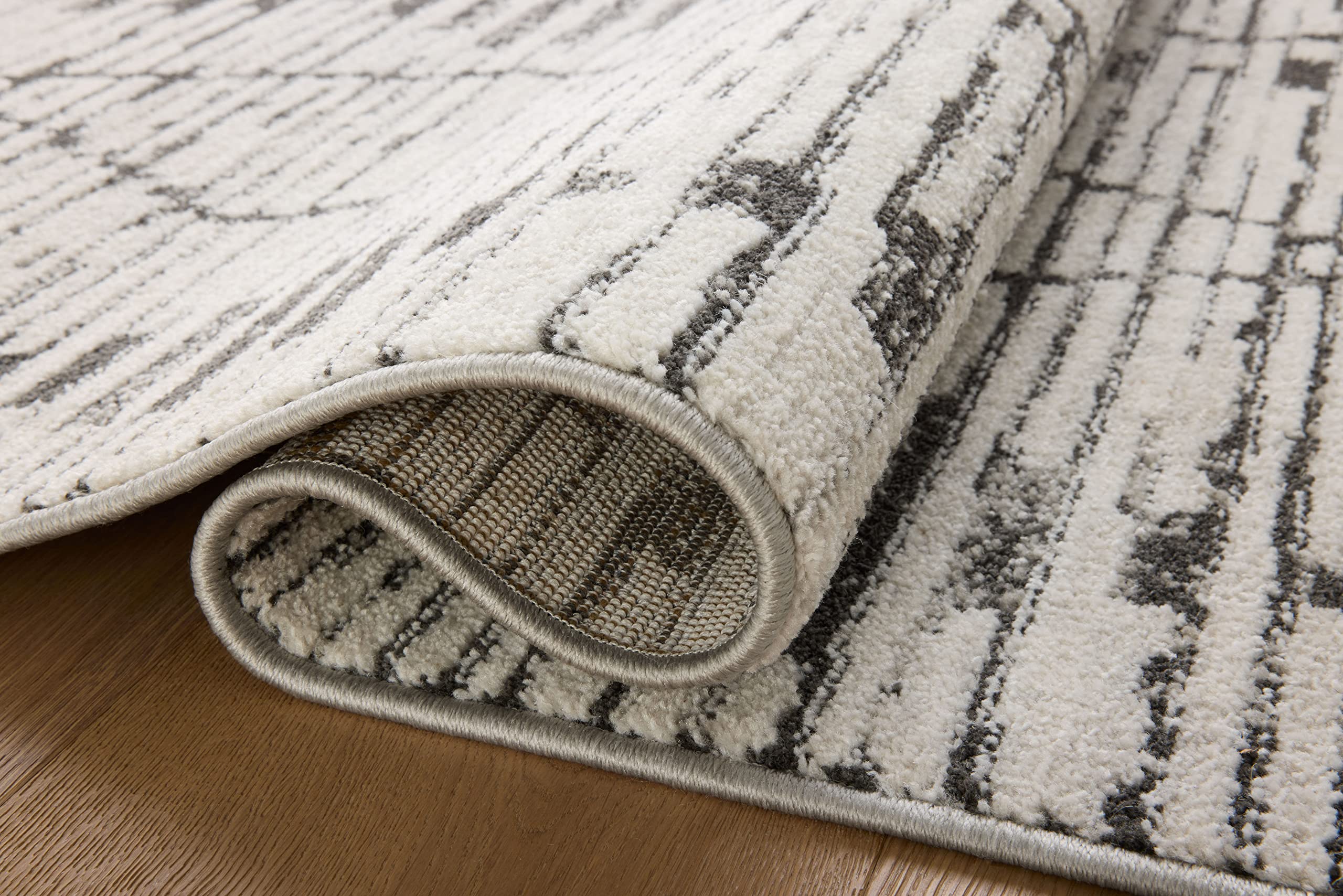 Loloi Kamala Collection KAM-02 Charcoal/Dove 7-10 x 10 Area Rug
