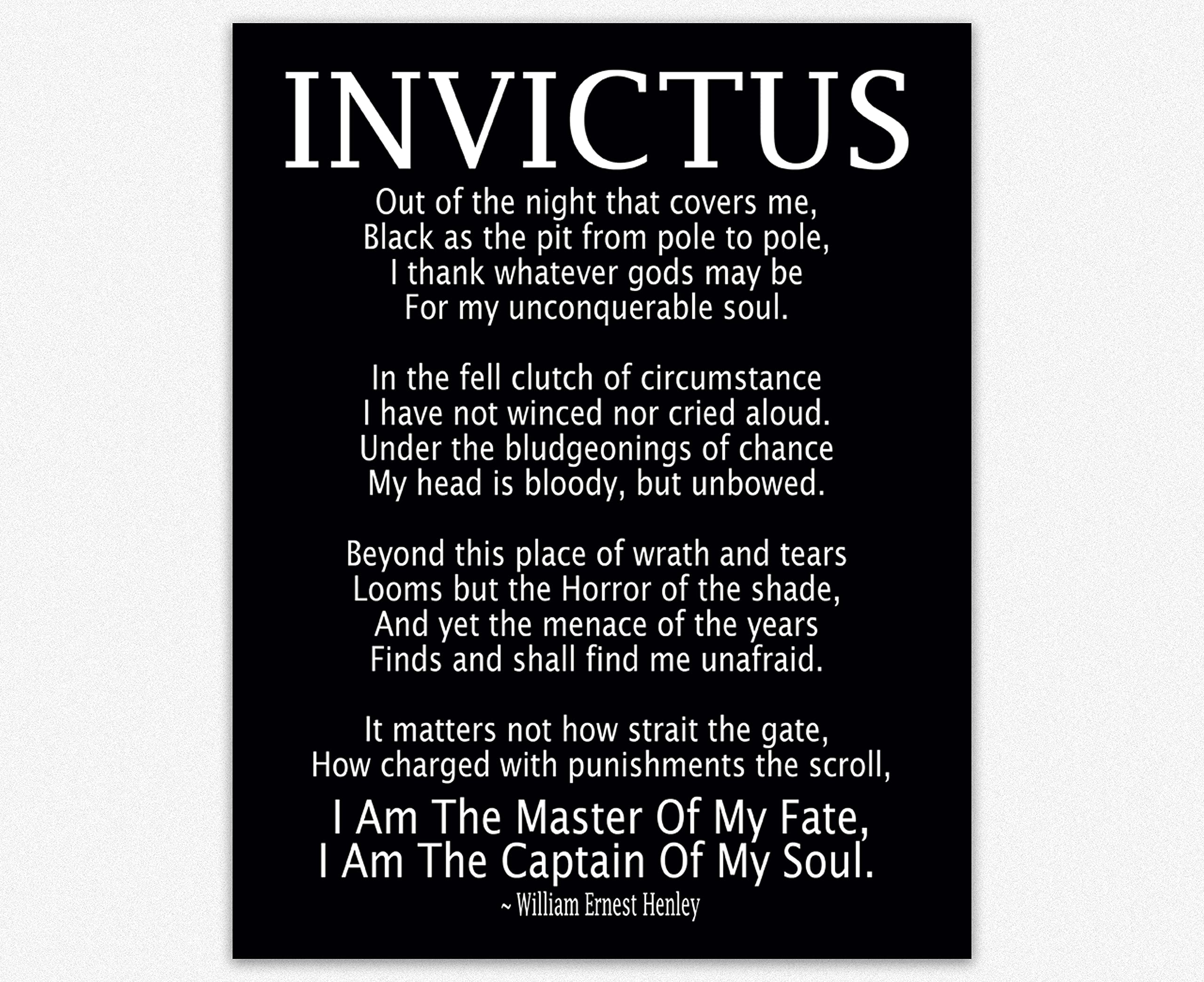 Wallbuddy If Poem Invictus Poem And Desiderata Inspirational Poems Set Of 3 (8.3 X 11.7 (A4), Matt Black)