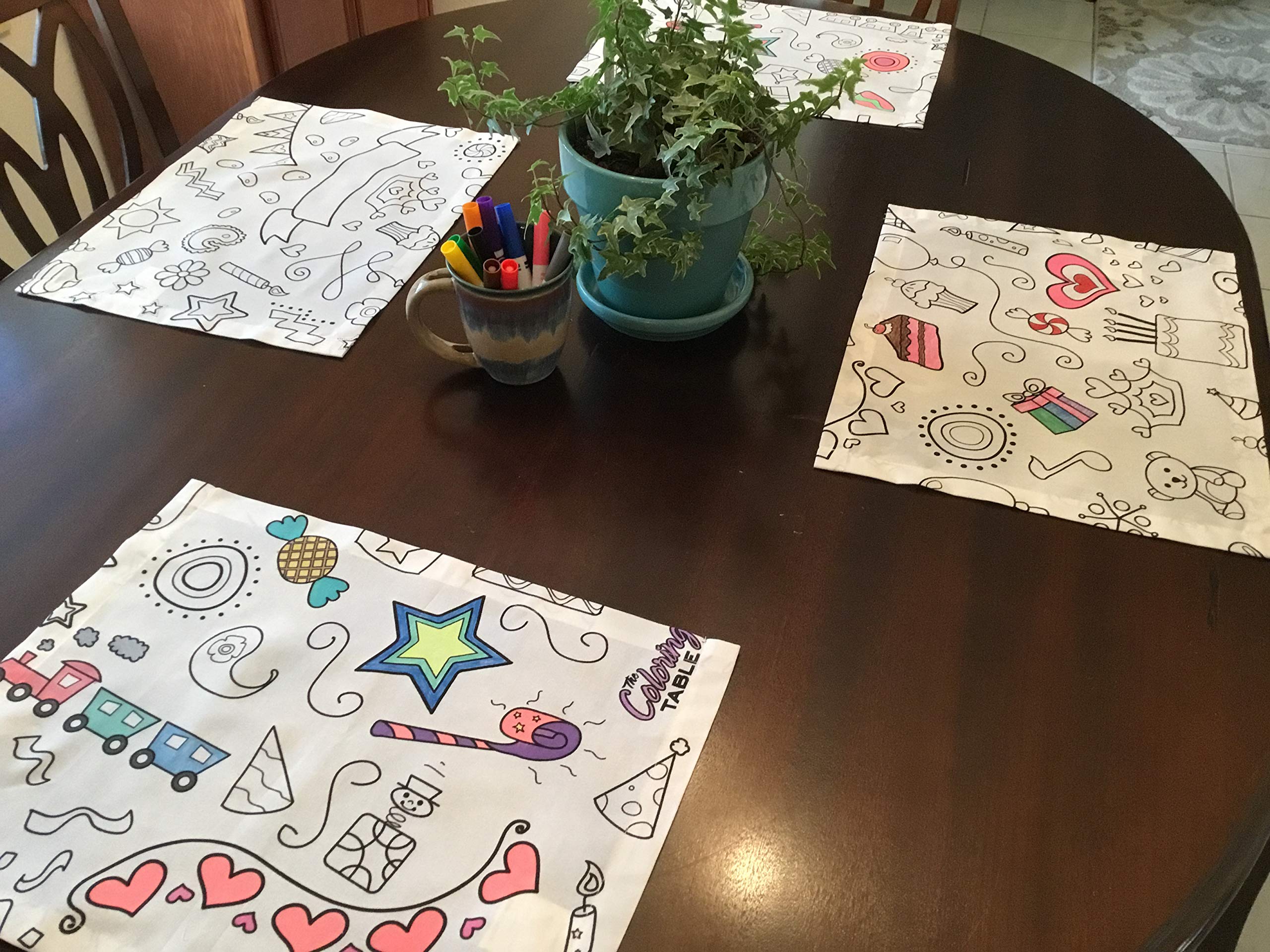 The Coloring Table Birthday/Celebration Placemats (4 Placemats (14''X18''))