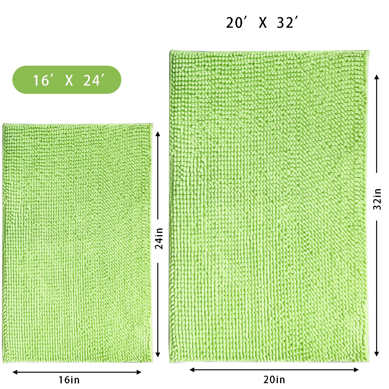 Eanpet Chenille Bath Mat Non-Slip Microfiber Floor Mat Baby Bath Mat For Kids Ultra Soft Washable Bathroom Dry Fast Water Absorb