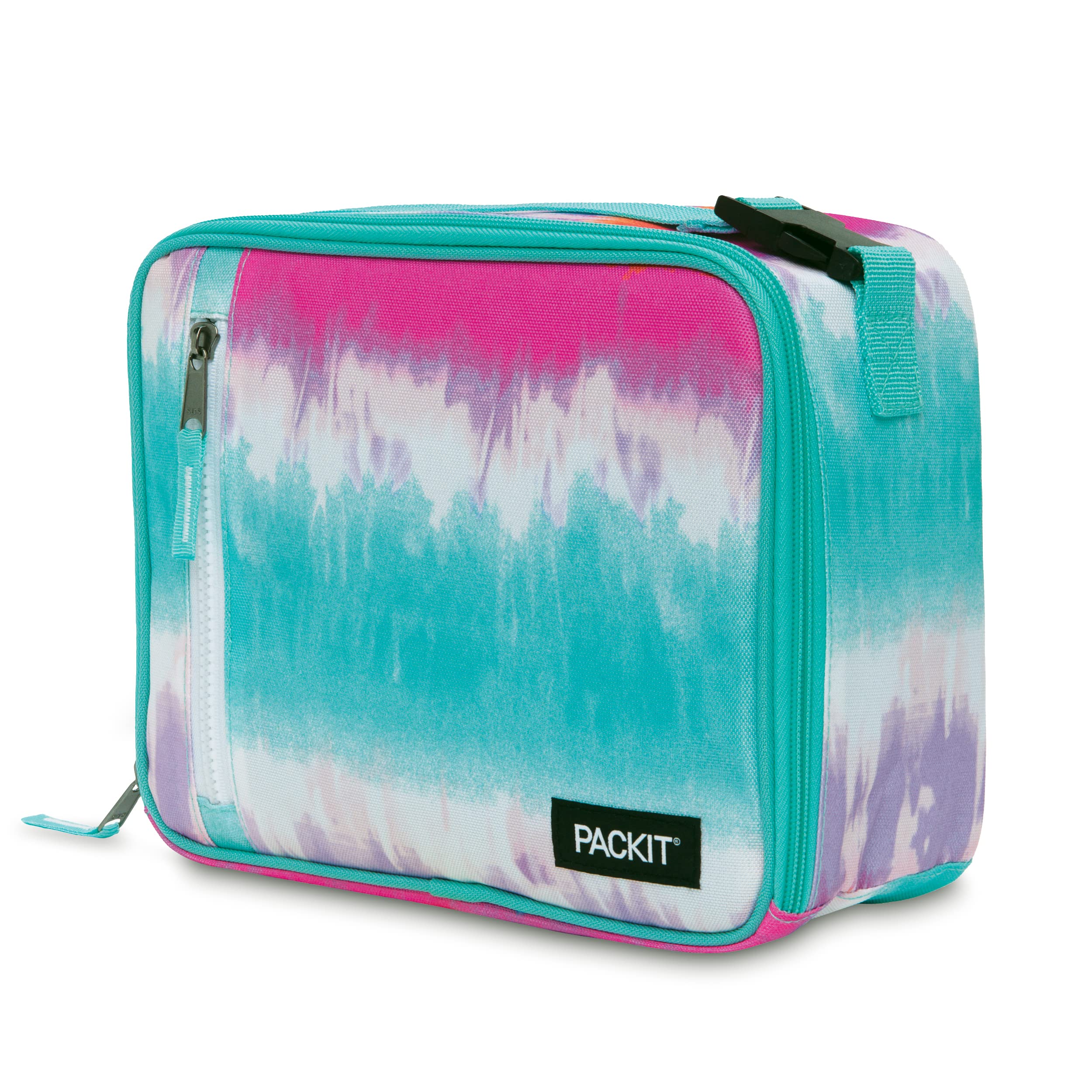 Packit Freezable Classic Lunch Box, Tie Dye Sorbet, Built With Ecofreeze Technology, Collapsible, Reusable, Zip Closure With Zip