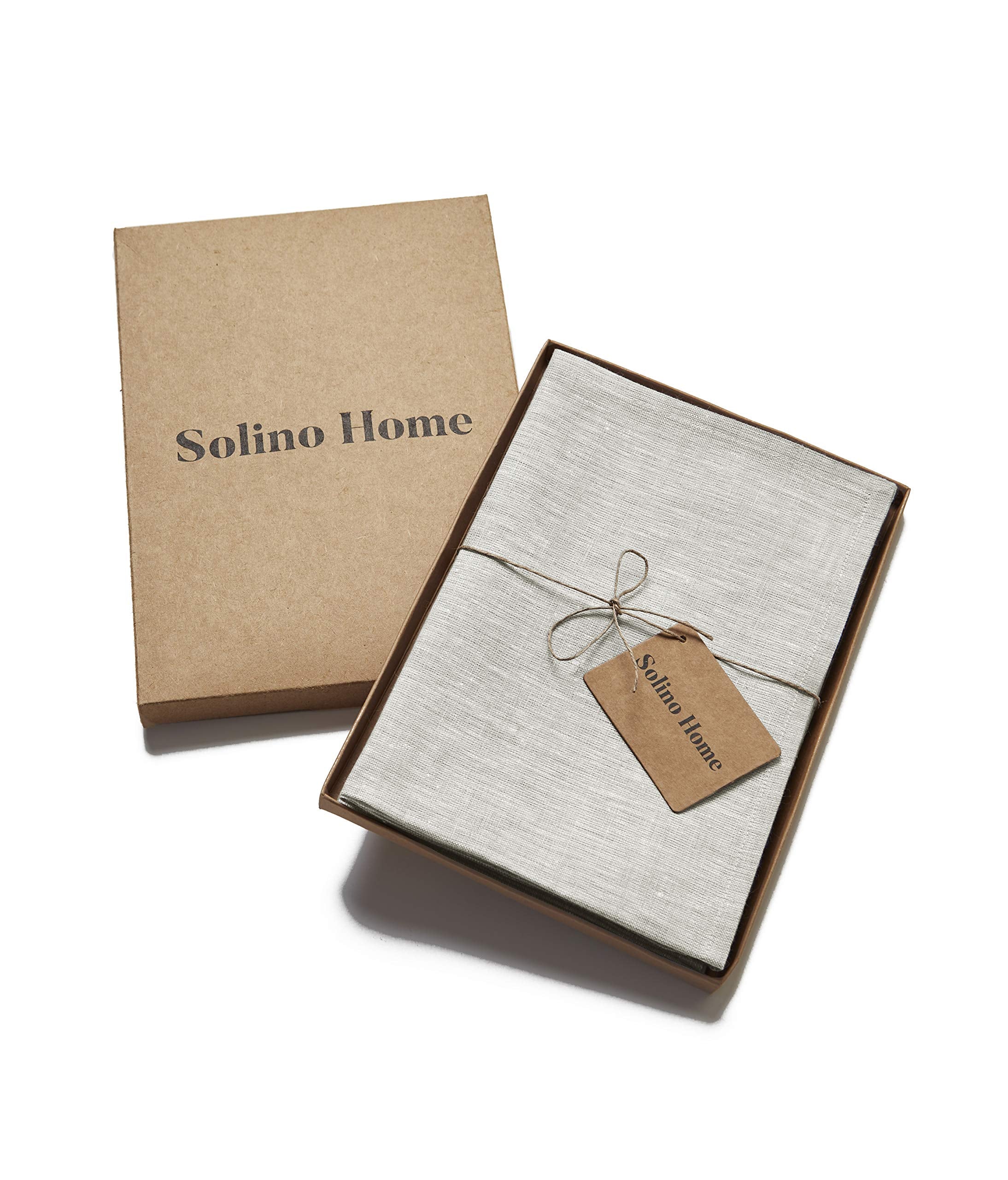 Solino Home Linen Dinner Napkins 20 X 20 Inch - 100% Pure Linen Oyster Grey Cloth Napkins Set Of 4 For Spring, Easter - Athena,