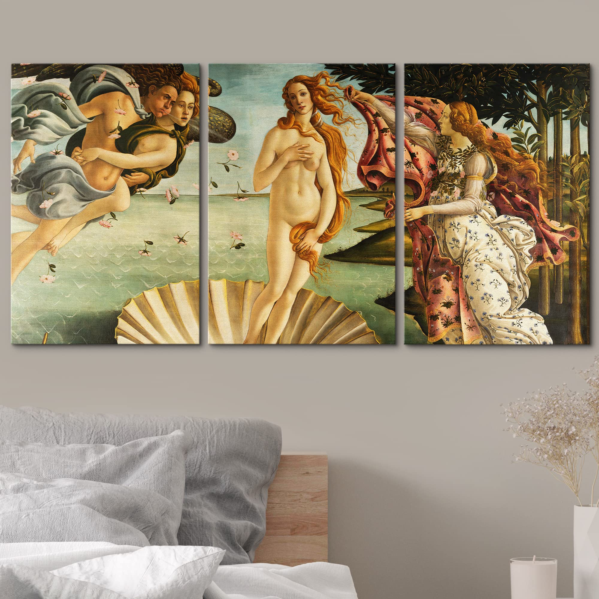 Wall26 Canvas Print Wall Art Set The Birth Of Venus By Sandro Botticelli Cultural Historic Oil Painting Fine Art Reproduction Sc