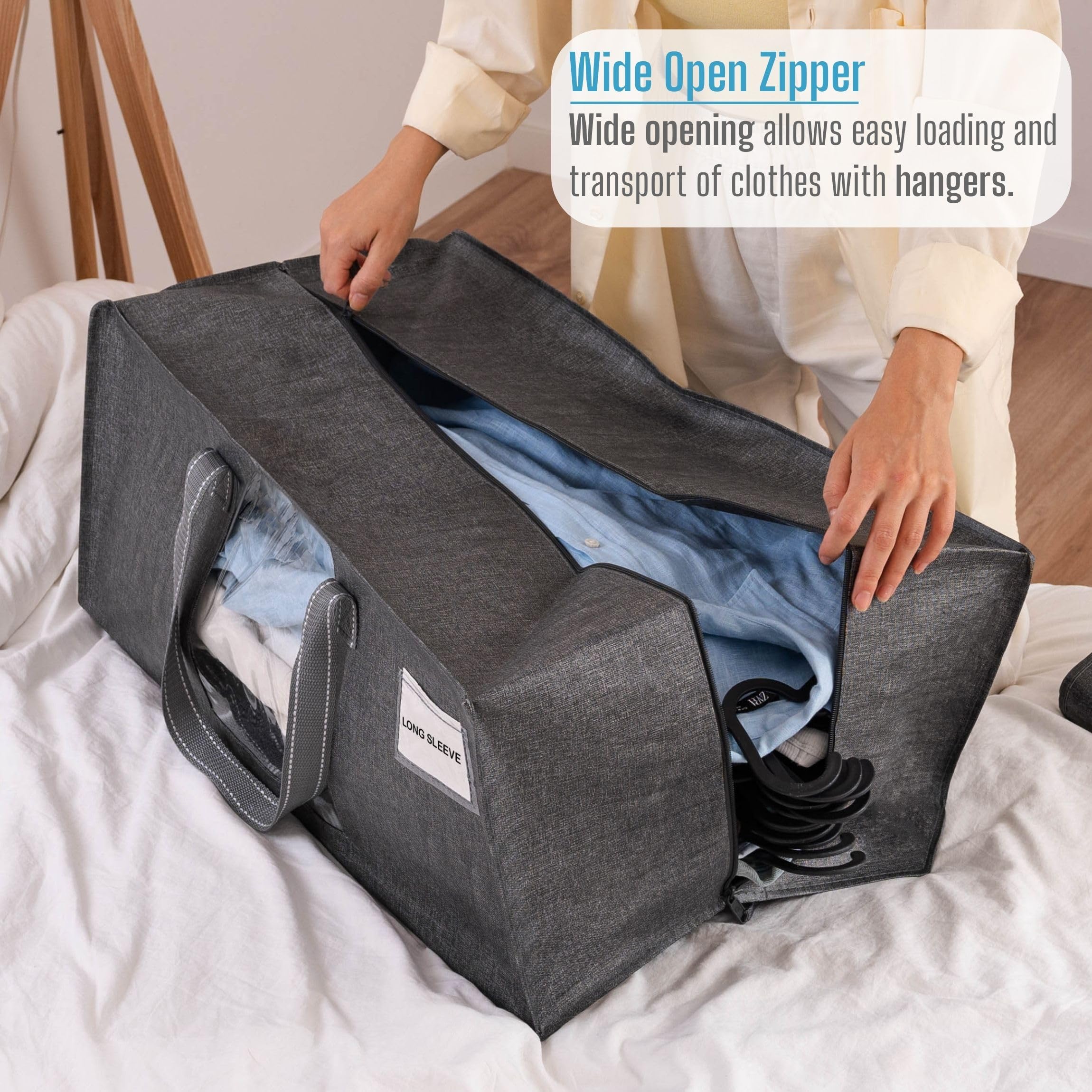 Veno 10 Pack Moving Bags Extra Large Storage Bags For College Move-In, Heavy-Duty Storage Totes, Packing Boxes, And Wardrobe Mov