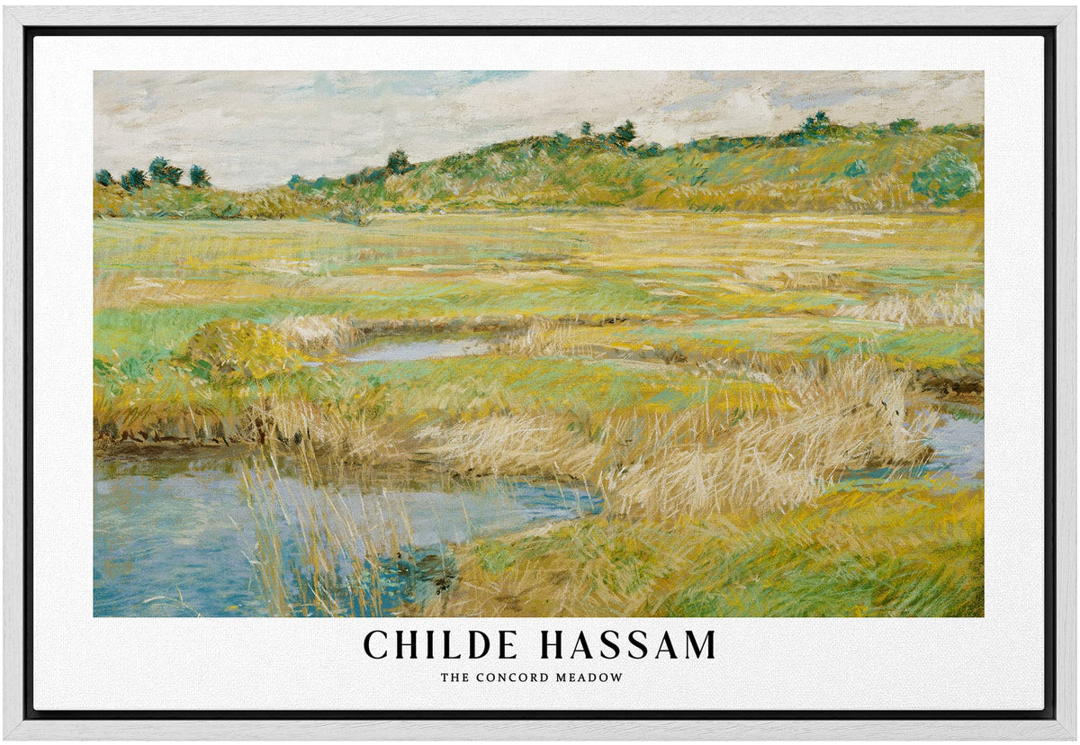 Wall26 Framed Canvas Print Wall Art The Concorde Meadow By Childe Hassam Historic Classical Illustrations Fine Art Decorative Vi