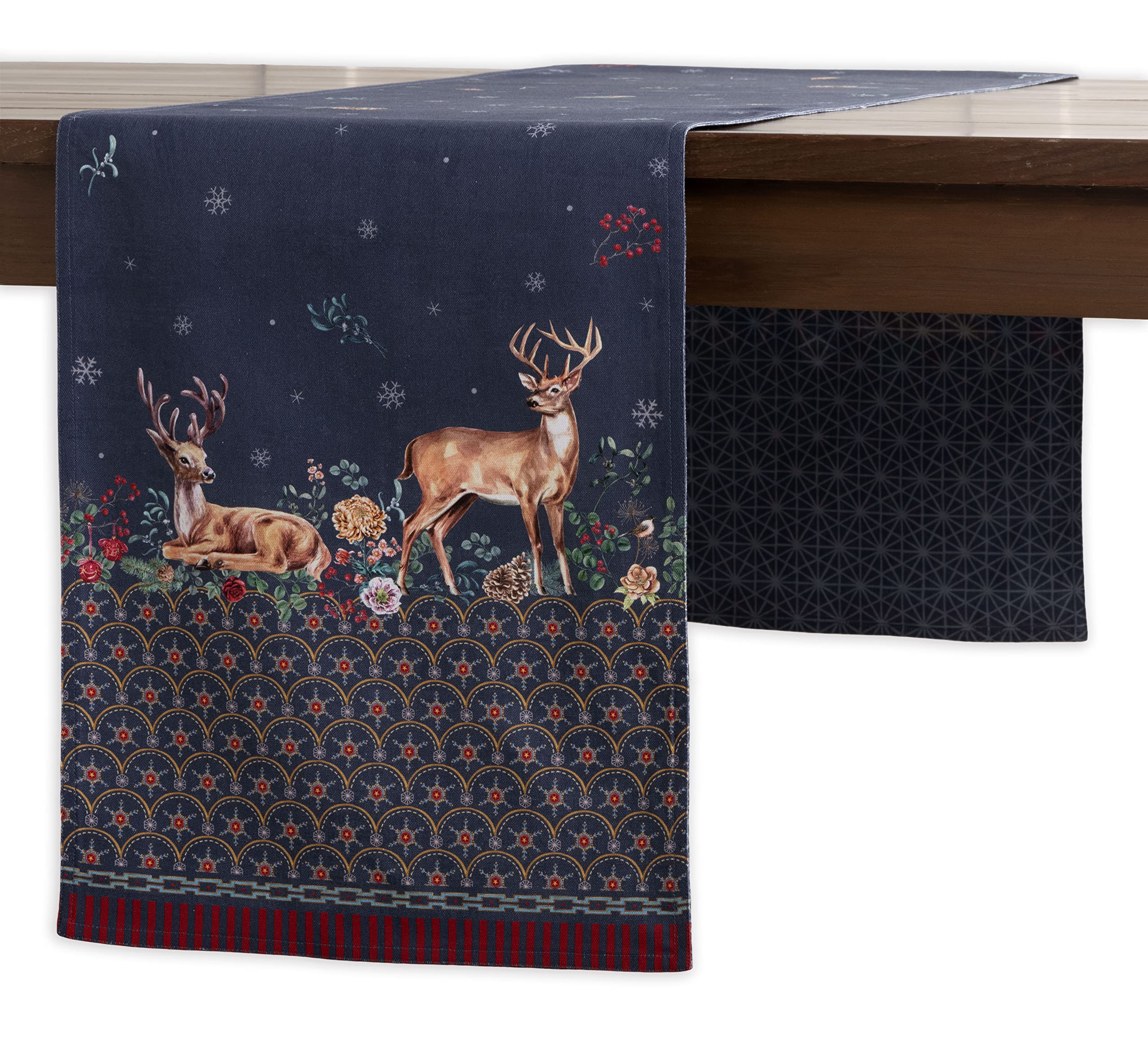 Maison D' Hermine Tablerunners 100% Cotton Table Runner Decorative Table Cover For Home, Kitchen, Dining, Parties, Christmas Joy