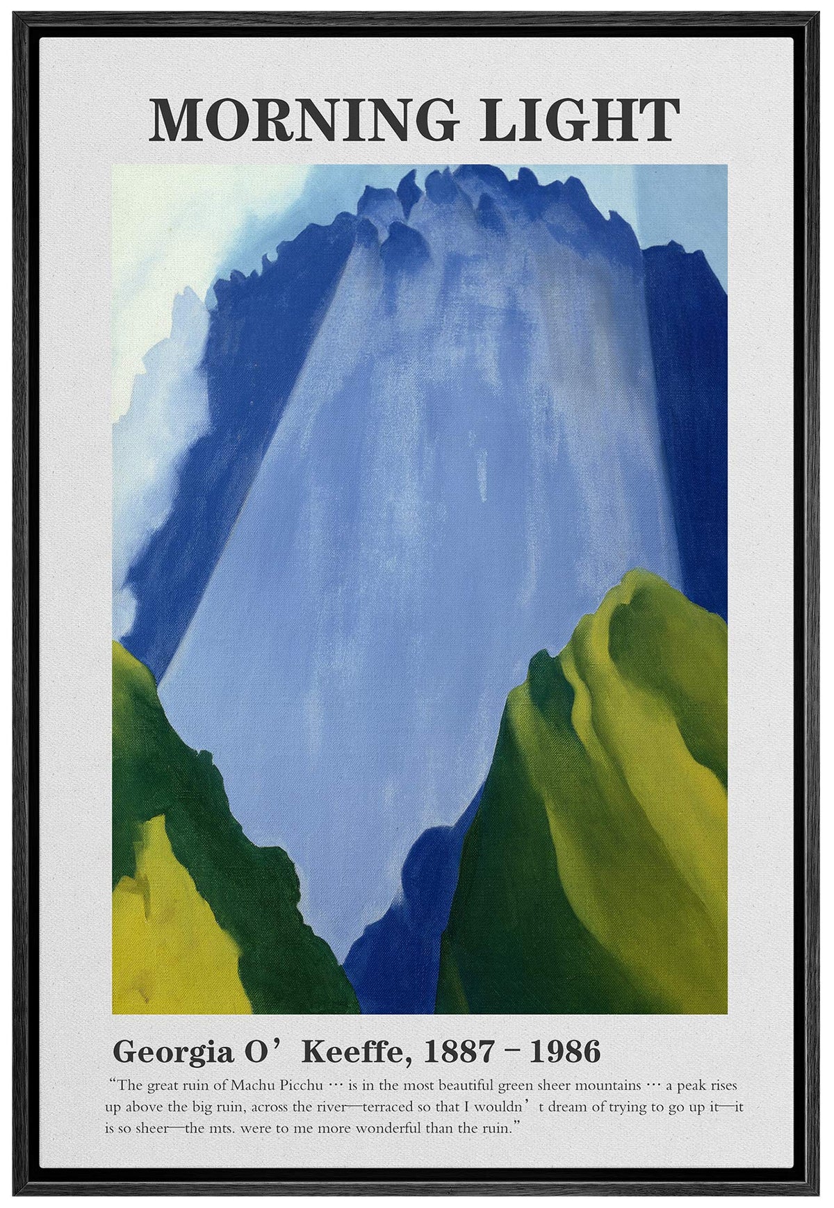 Idea4Wall Framed Canvas Print Wall Art Morning Light Master Artist Georgia O'Keeffe Nature Wilderness Oil Painting Impressionism