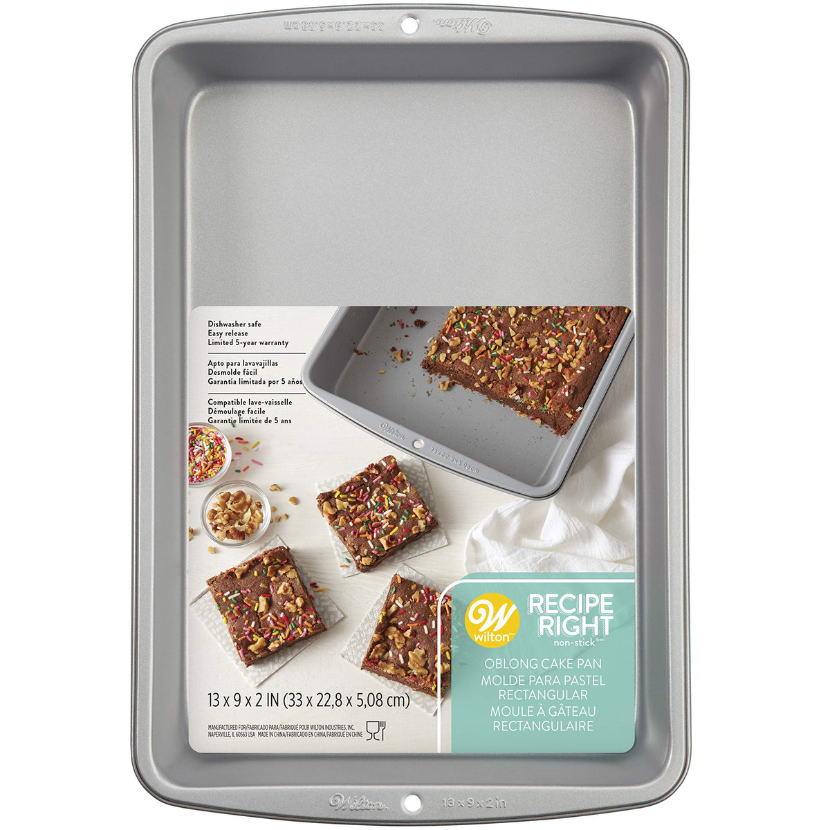 Wilton Recipe Right Non-Stick Oblong Cake Pan, Heats Evenly For Years Of Baking Perfection,13 X 9-Inches