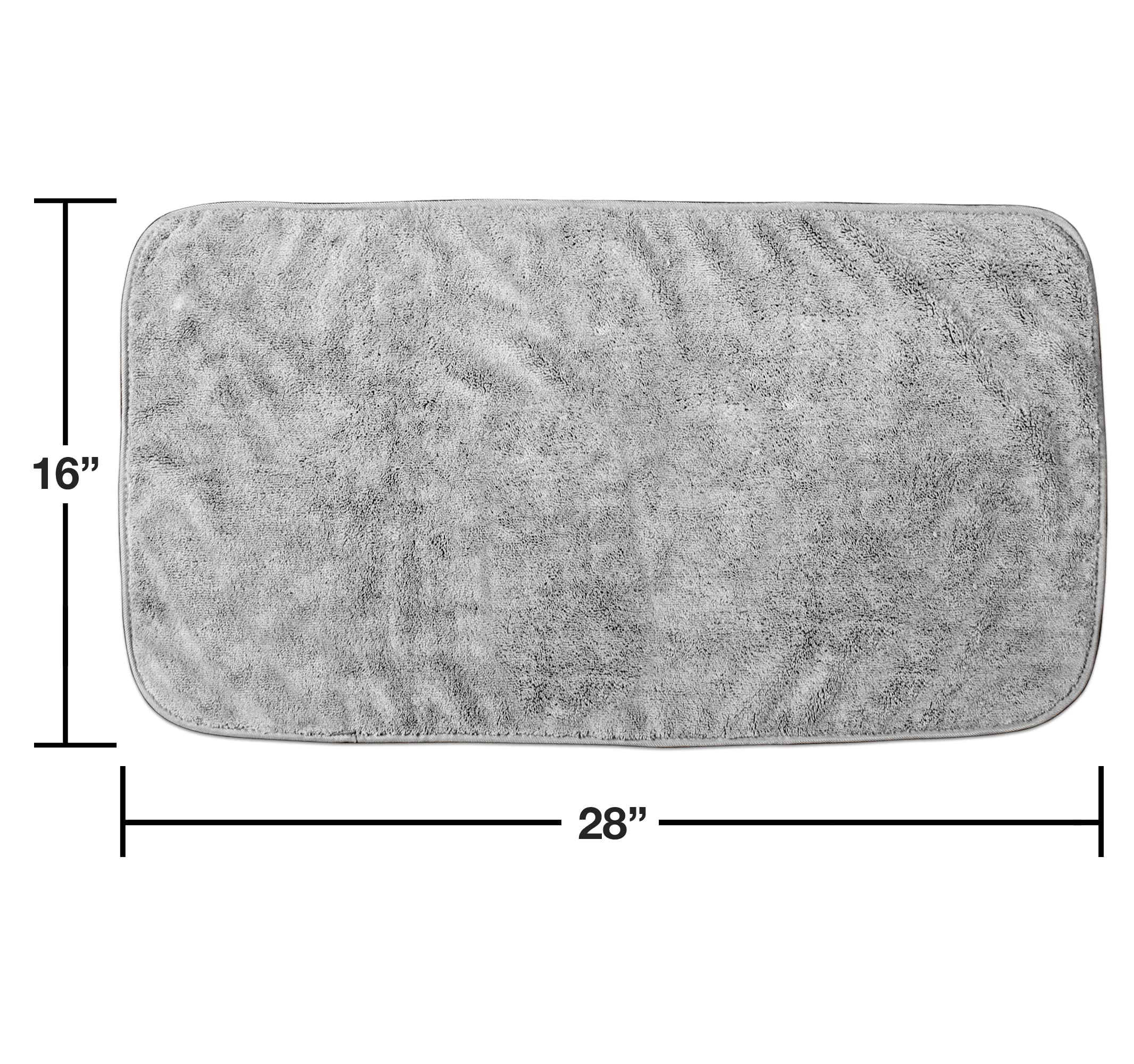 Eurow Absorbent and Fast Drying Microfiber Hand Towels, 16 by 28 Inches, Gray, 2 Pack