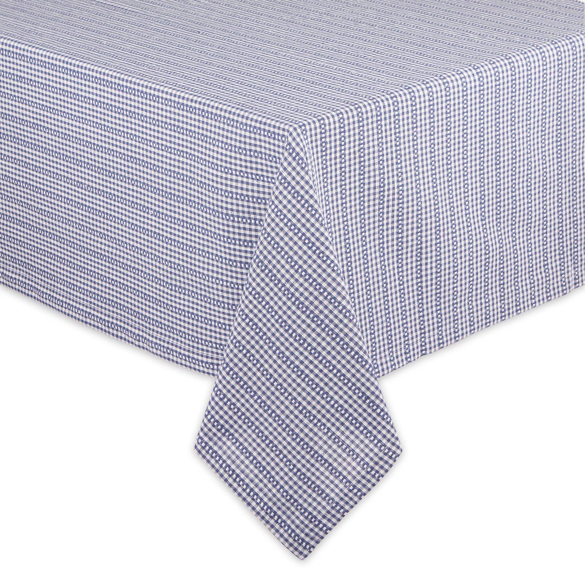 FRENCH BLUE FARMHOUSE GINGHAM TABLECOTH 52x52