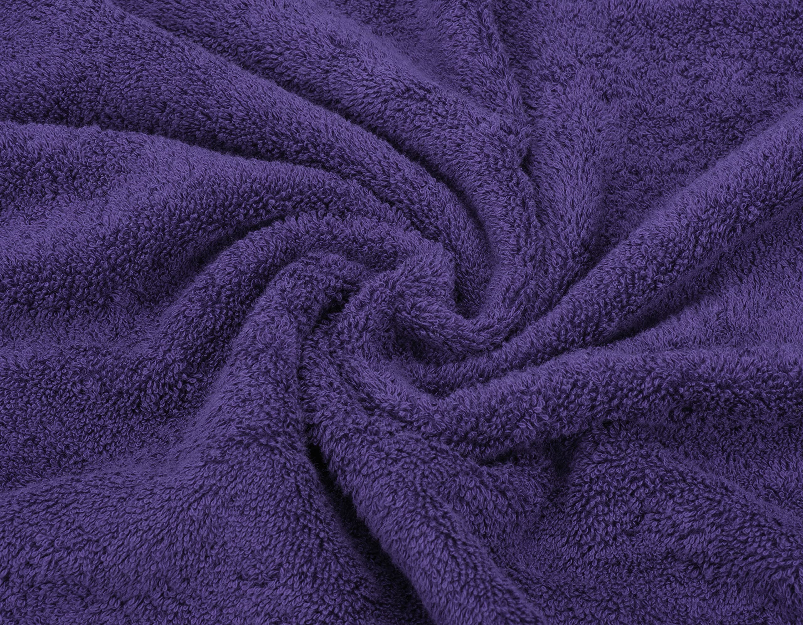 American Soft Linen Luxury 3 Piece Towel Sets  1 Bath Towel 1 Hand Towel 1 Washcloth  100% Turkish Cotton Towels for Bathroom  Purple Towel Set