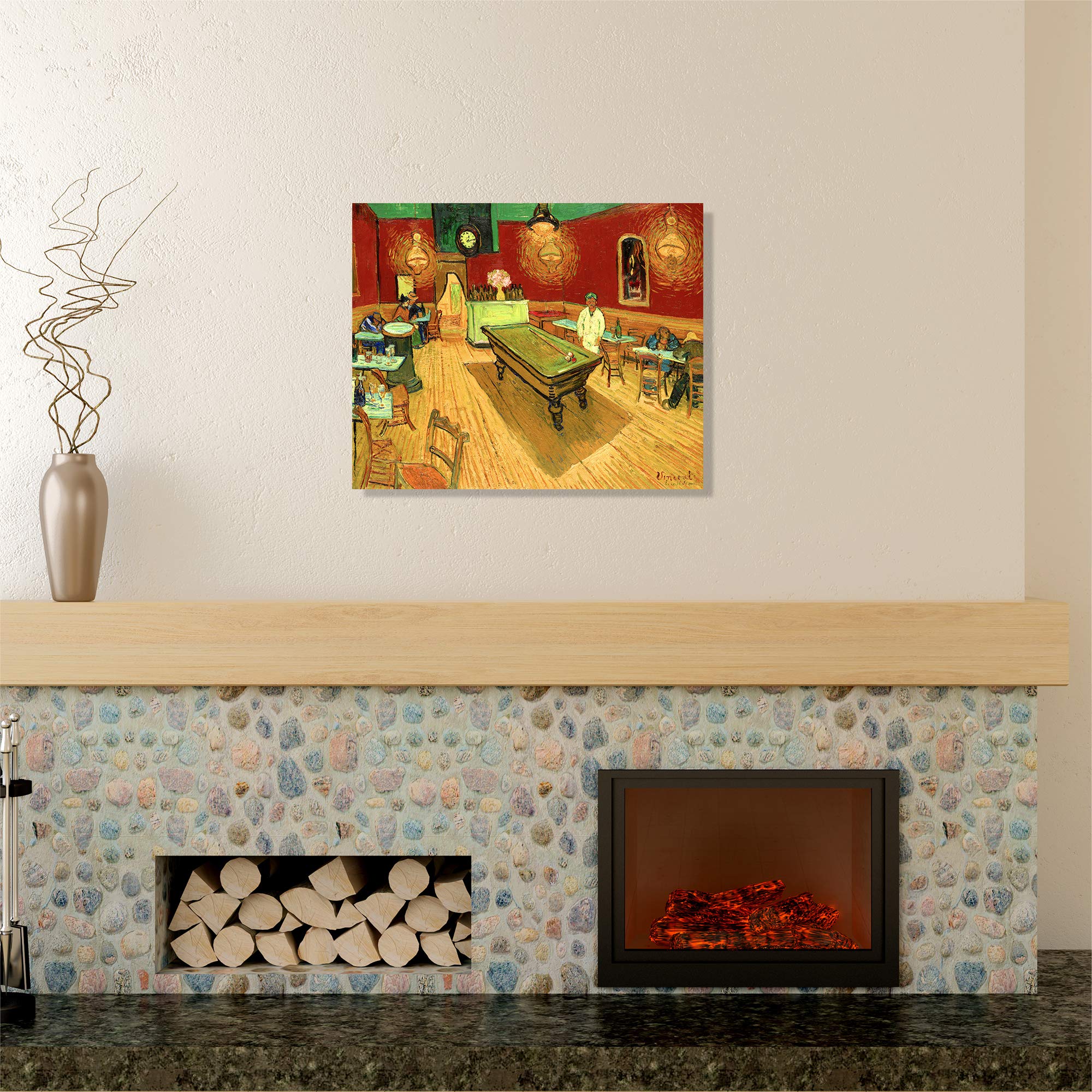 A&T ARTWORK The Night Cafe in The Place Lamartine in Arles by Vincent Van Gogh. The World Classic Art Reproductions  Giclee Canvas Prints Wall Art for Home Decor 24x30 inches