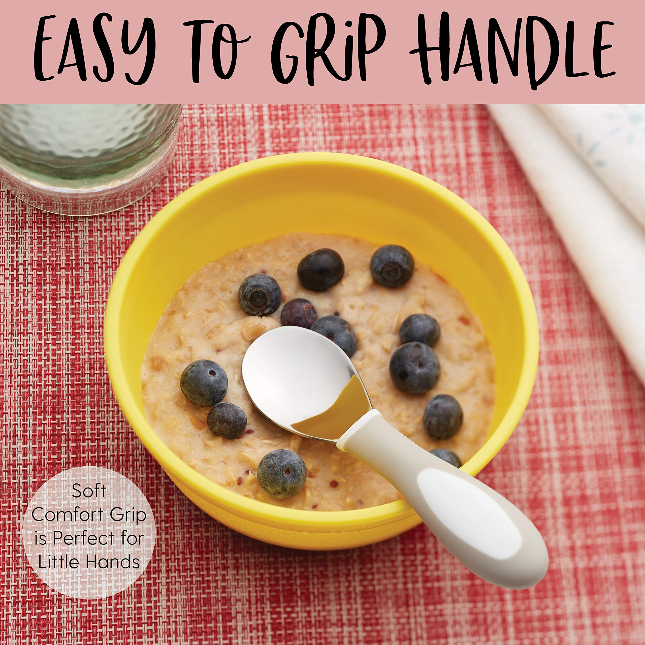 ECR4Kids My First Meal Pal Toddler Spoons-Free and Dishwasher Safe Utensils for Babies and Kids, Children's Flatware for Self-Fe