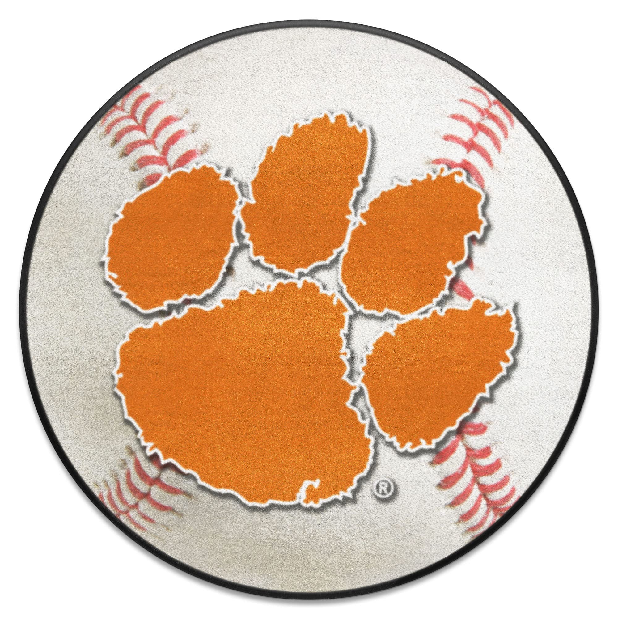 FANMATS Sports Team Logo Indoor Outdoor Clemson University Baseball Mat
