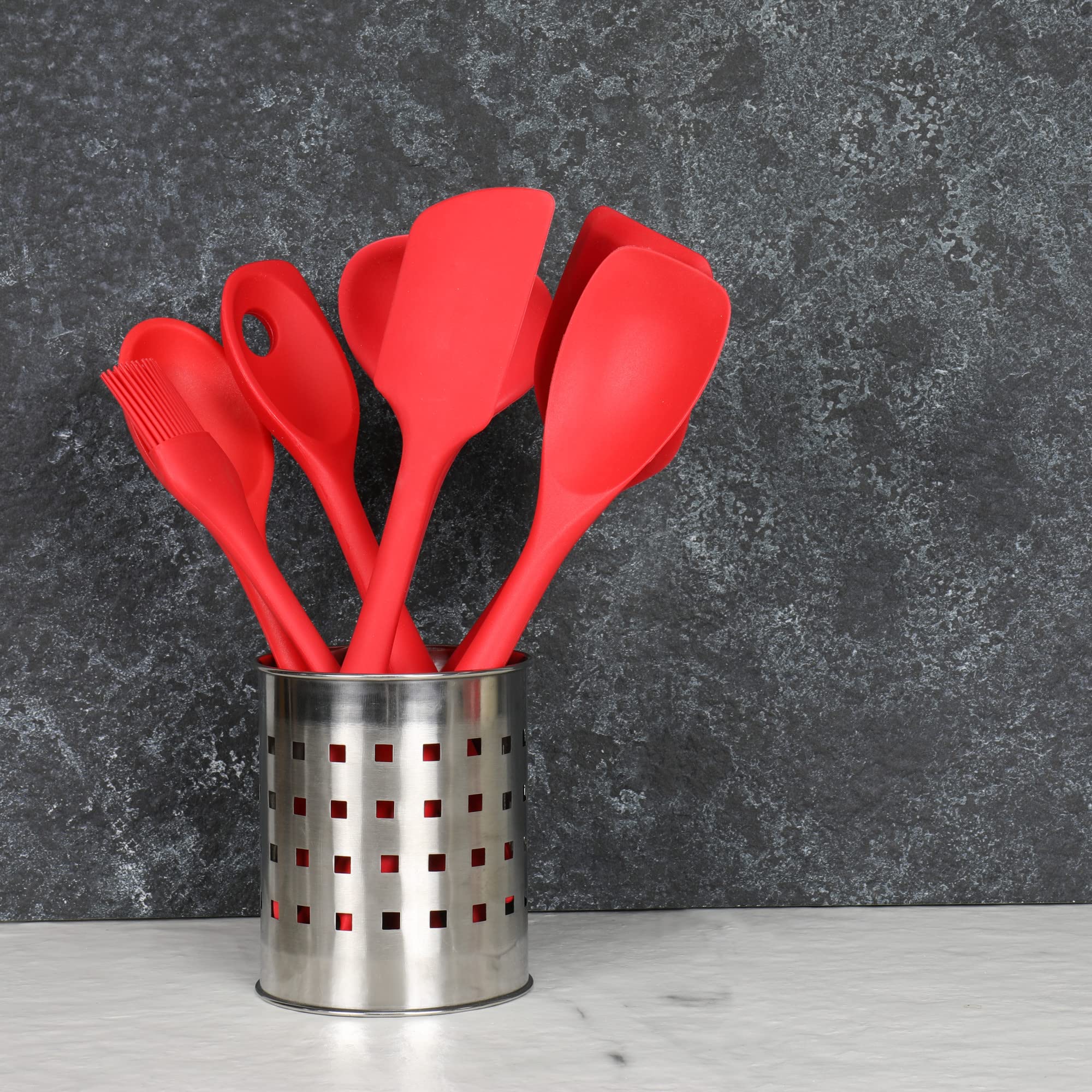 Chef Craft Premium Silicone Spatula/Turner, 11.75 Inch, Red