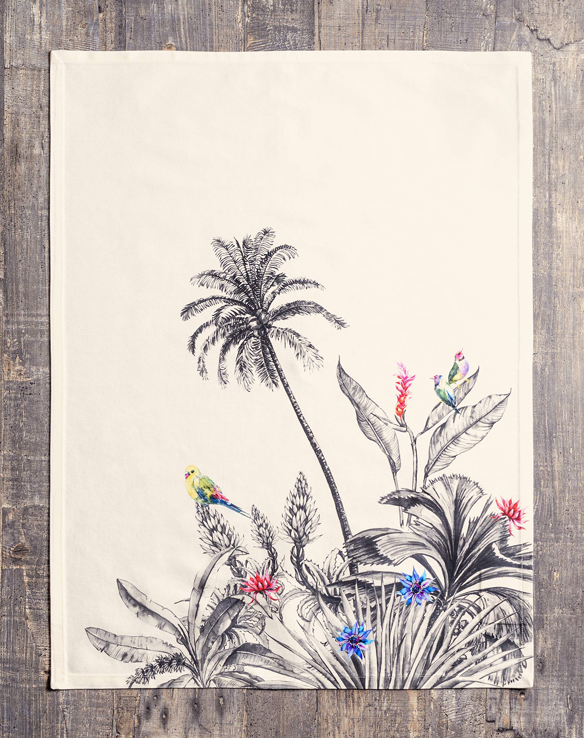 Maison D' Hermine Amazonia 100% Cotton Set Of 3 Multi-Purpose Kitchen Towel Soft Absorbent Dish Towels Tea Towels Bar Towels (20