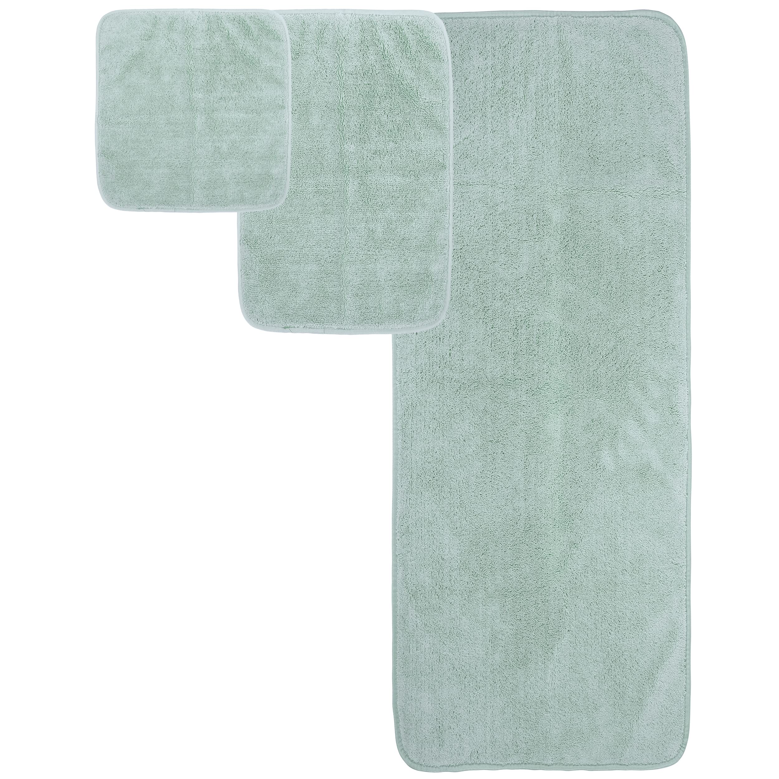 Polyte Oversize, 60 X 30 In., Quick Dry Lint Free Microfiber Bath Towel Set, 6 Piece (Green)