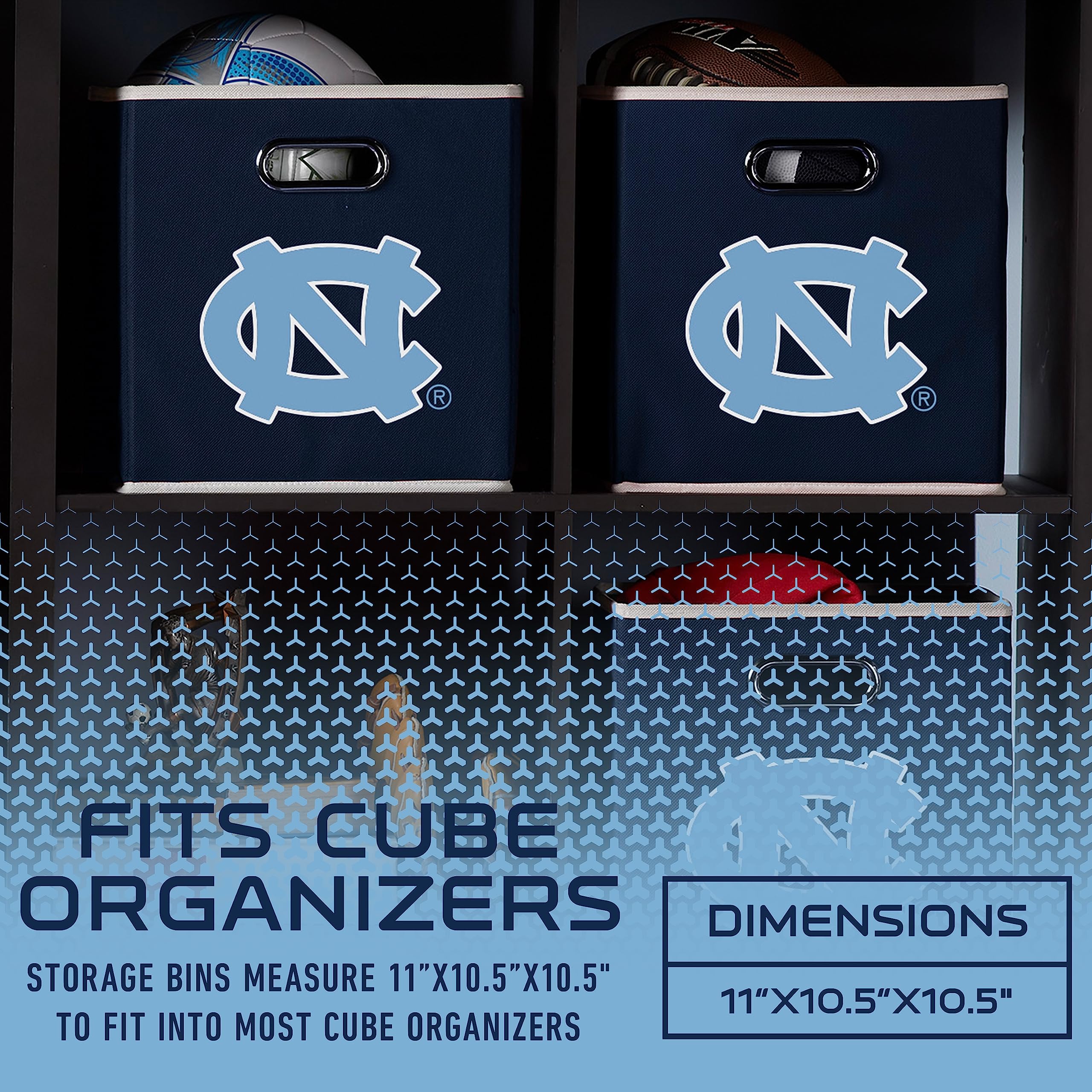 Franklin Sports Unisex Franklin Sports Ncaa Unc Tarheels Deluxe Storage Bin, Team Specific, One Size Us