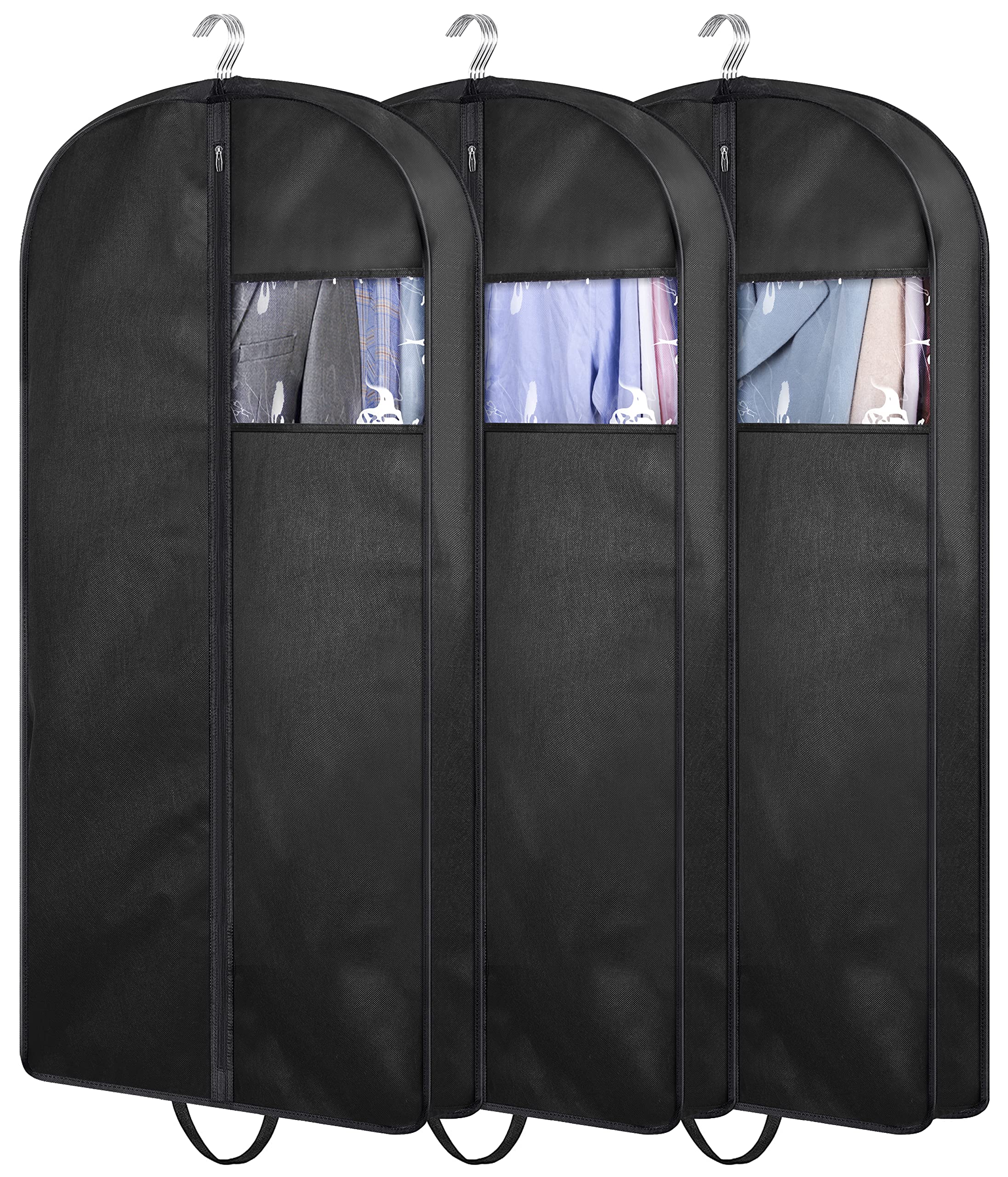 Kimbora 43'' Suit Bags For Closet Storage And Travel, Gusseted Hanging Garment Bags For Men Suit Cover With Handles For Clothes,