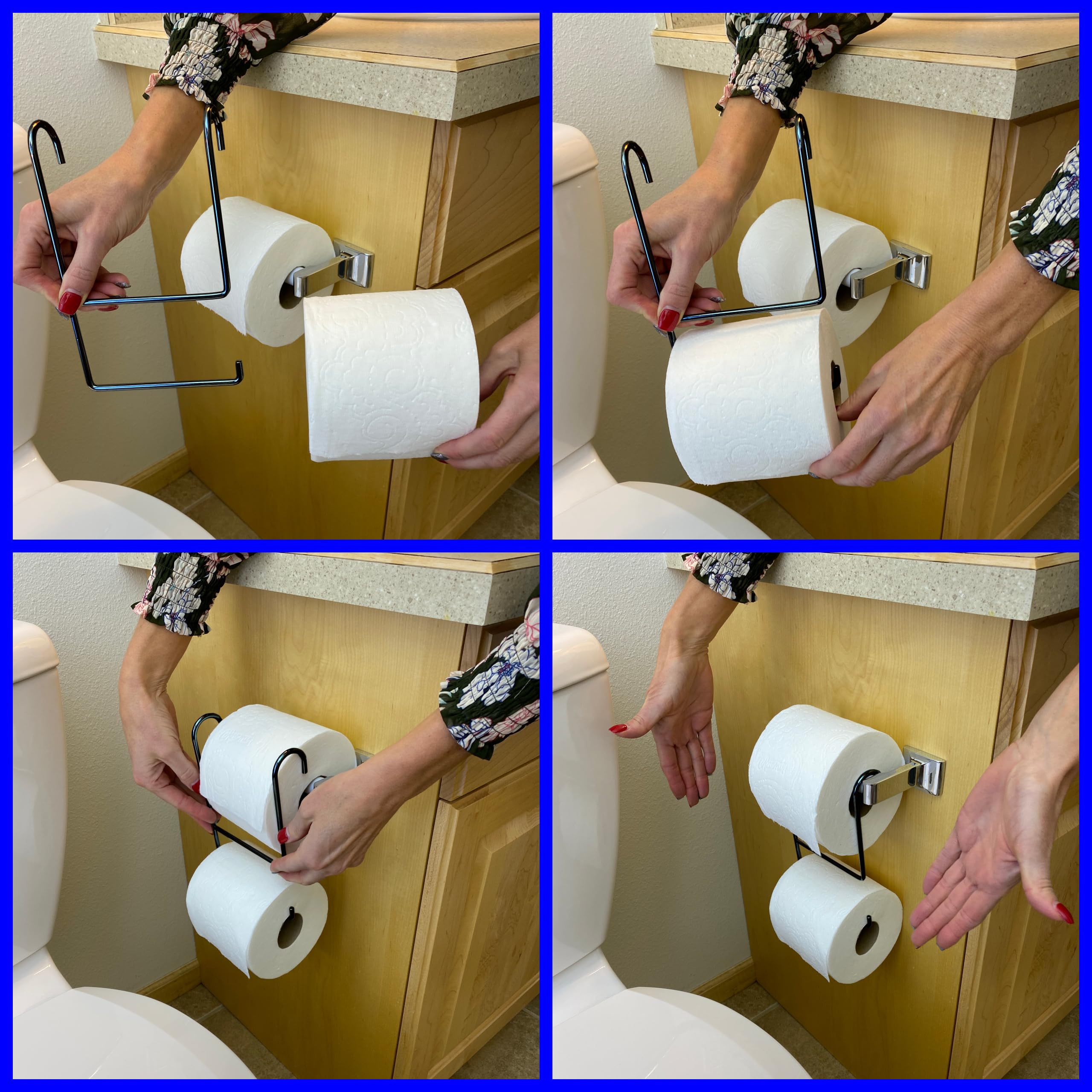 Tp Pal - Extra Toilet Paper Roll Holder (Black)
