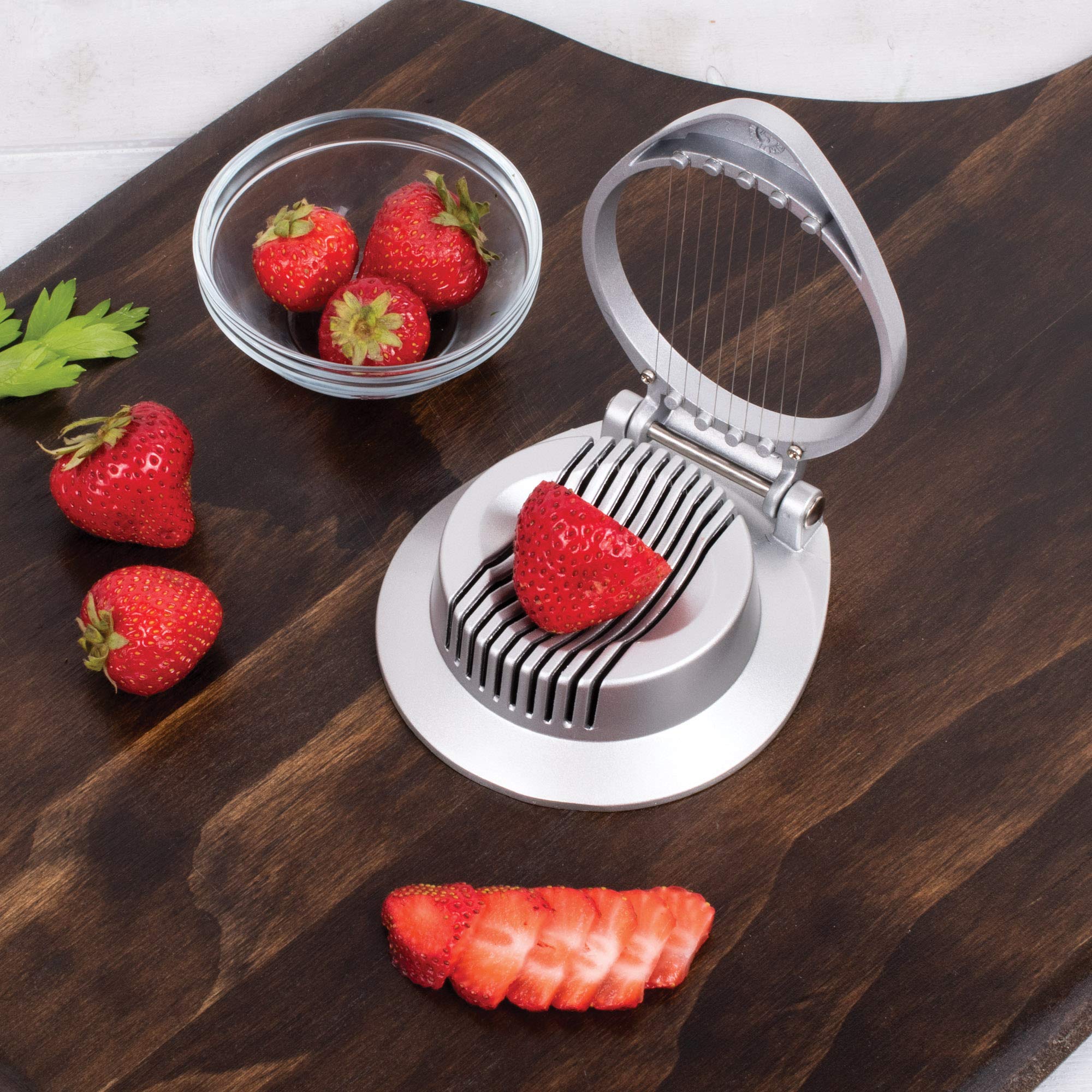 Hic Kitchen Classic Non-Stick Mushroom And Egg Slicer, 18/8 Stainless Steel Wires