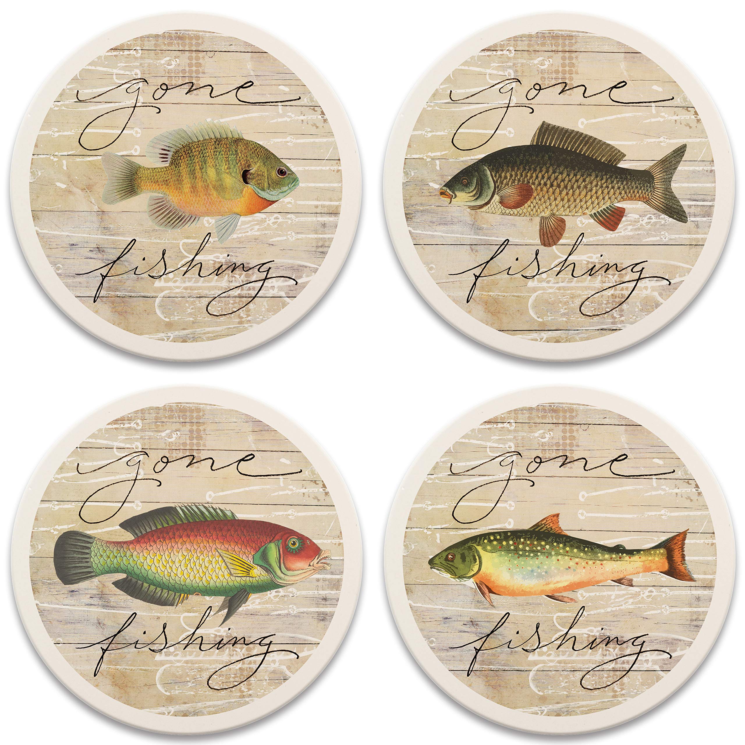 Coaster Set - Gone Fishing
