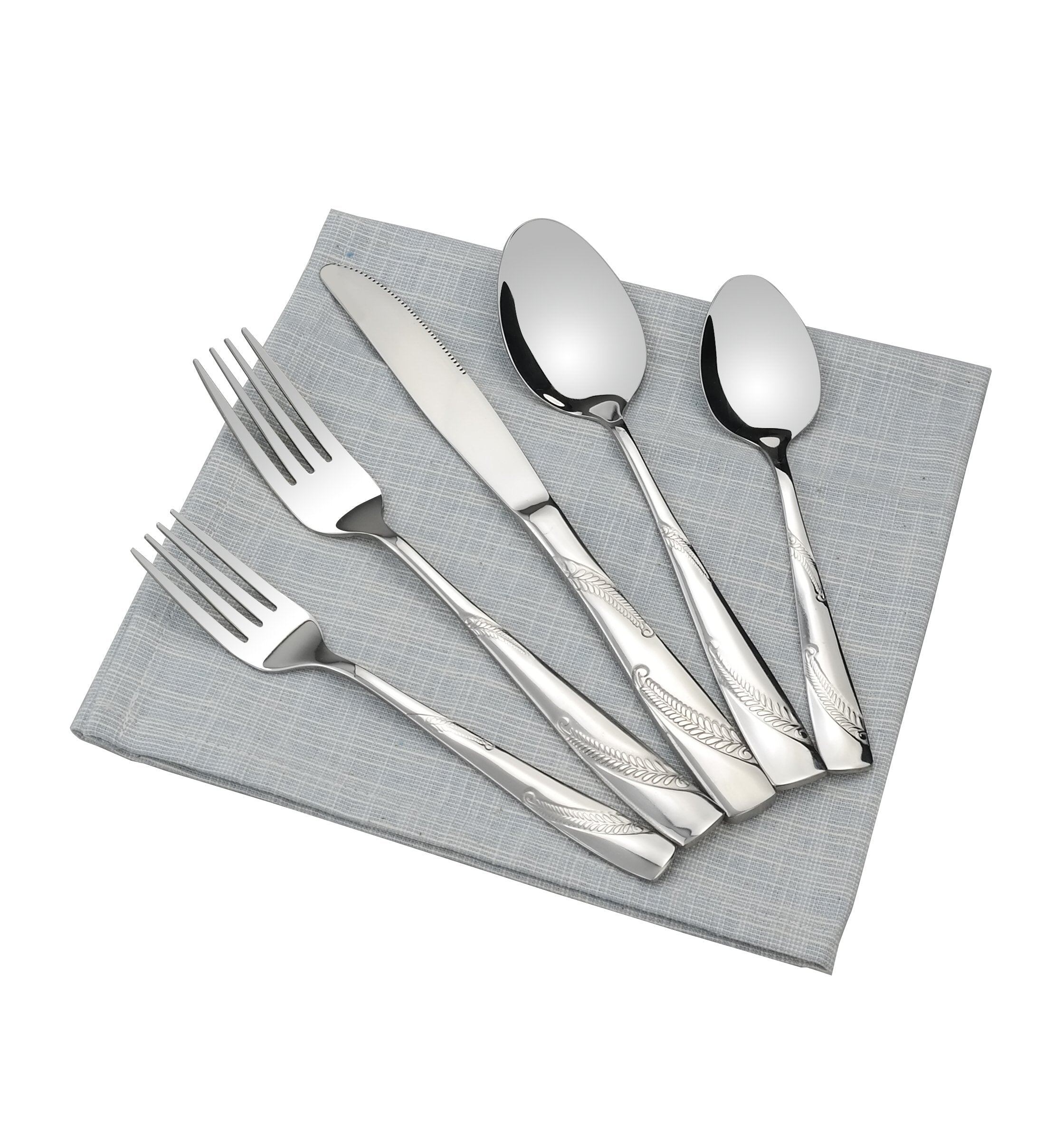 Nicesh 60-Piece Stainless Steel Flatware Set, Service For 12