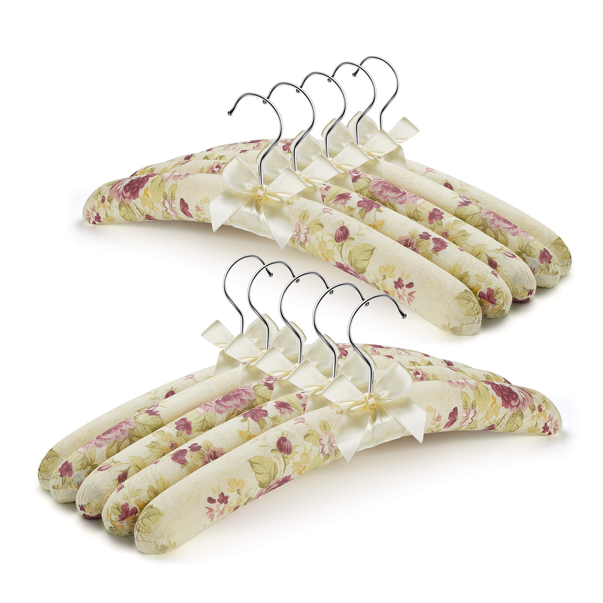 Padded Clothes Hangers For Sweaters - Women Padded Coat Hangers- Foam Hanger Non Slip Satin Canvas Covers For Adults Wedding Bri