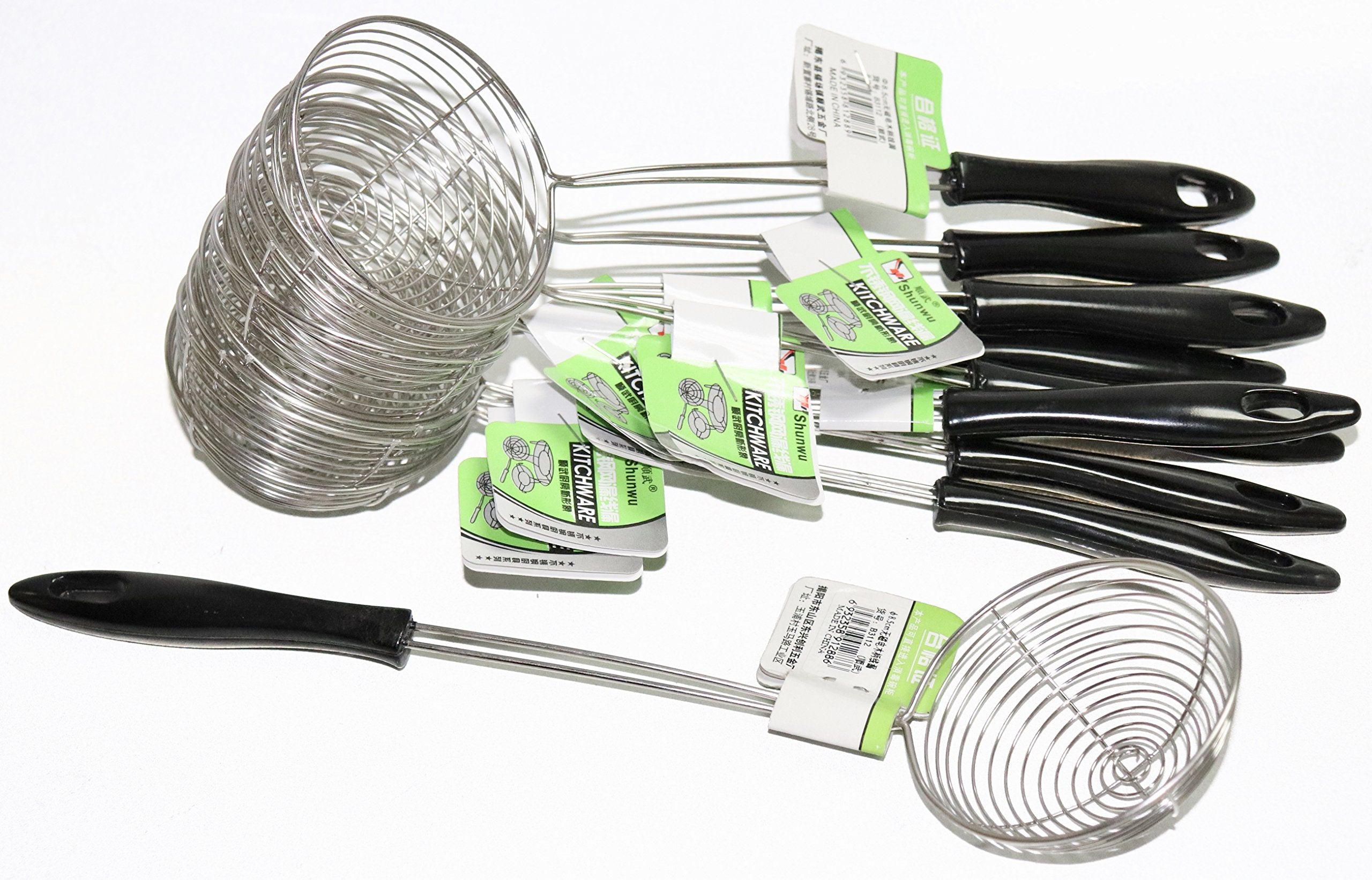 Lw Small Round Mesh Shabu Shabu Skimmer, 3-Inch, Set Of 10