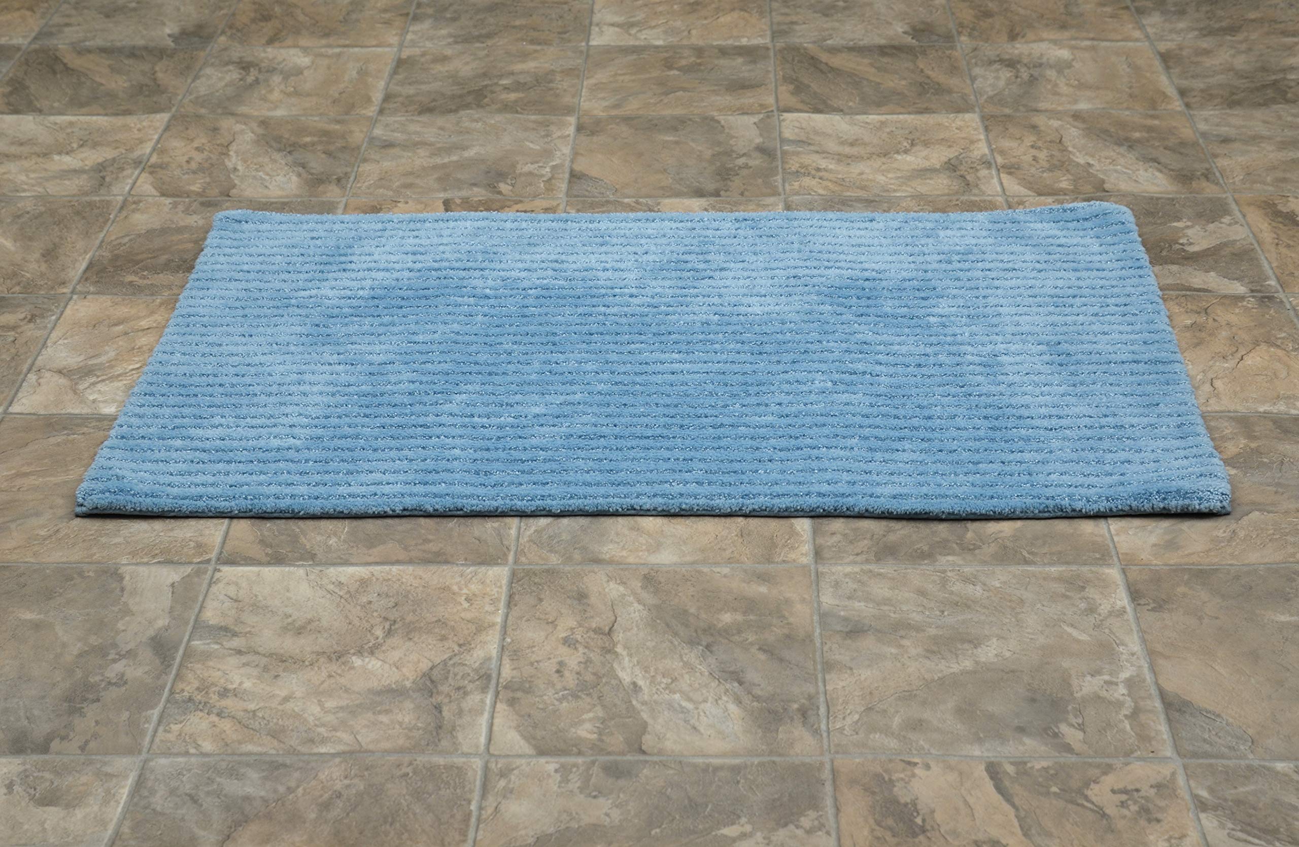 Garland Rug Sheridan Plush Washable Nylon Rug, 24-Inch By 40-Inch, Seafoam
