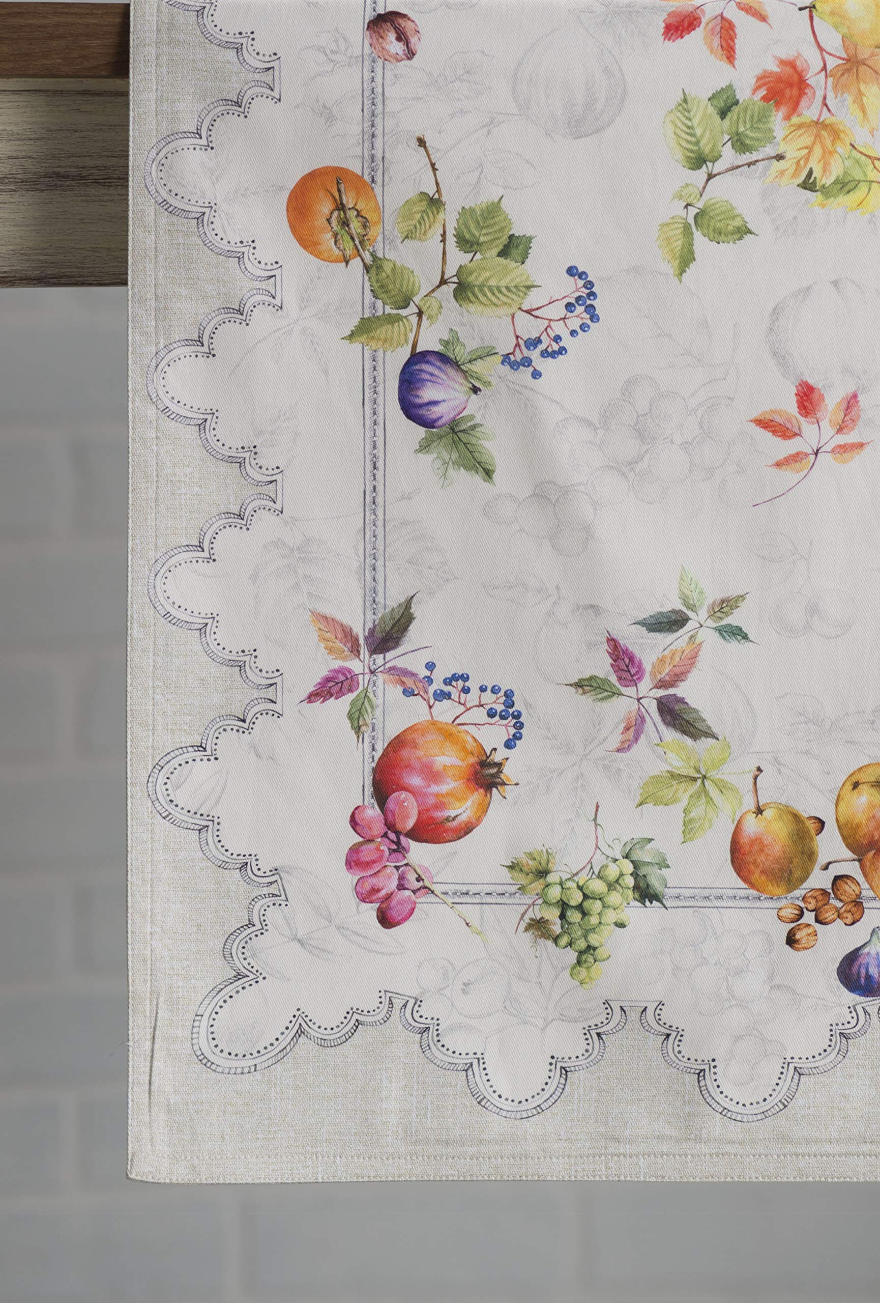 Maison D' Hermine Table Runner 100% Cotton 14.50Inch X 108Inch Decorative Table Runners, Dining, Kitchen, Parties & Camping, Fru
