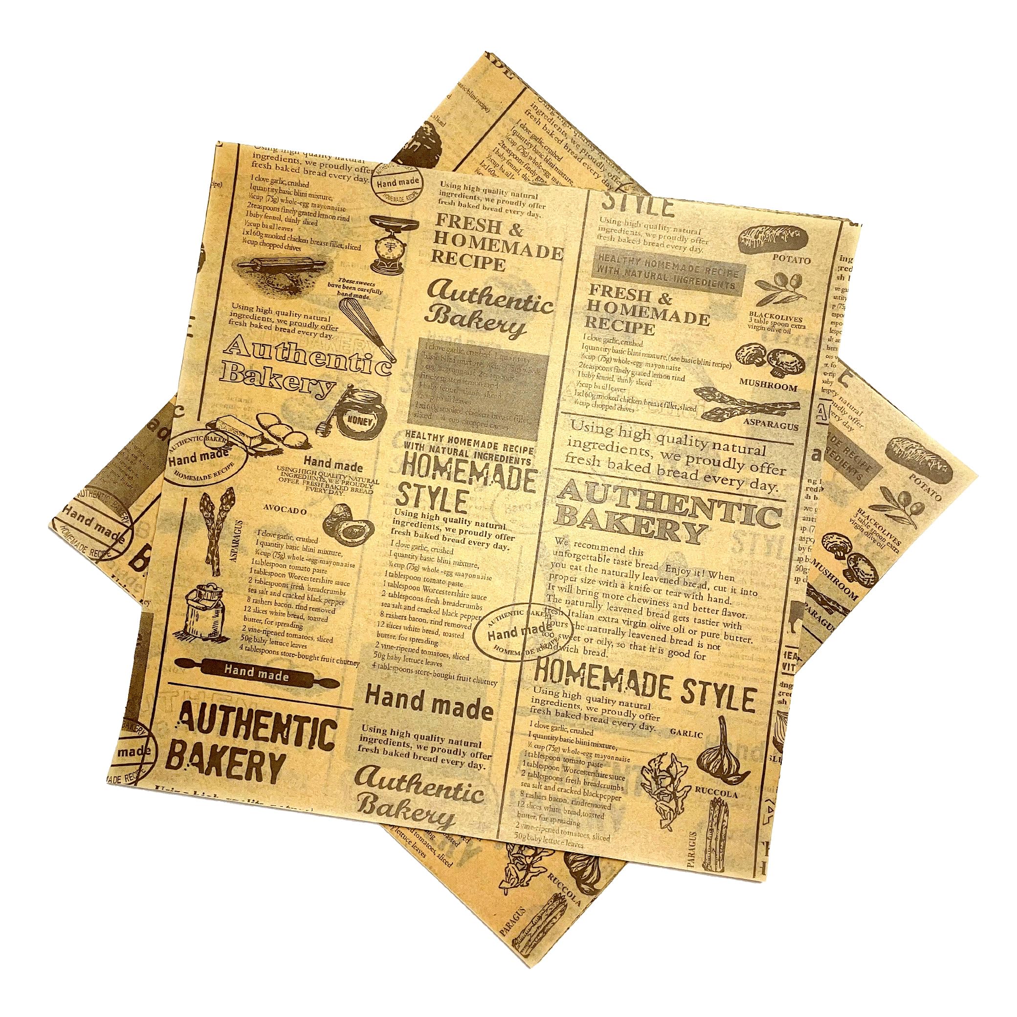 Suiwen 100Pcs Halloween Wax Paper Sheet, Food Picnic Printed With Ghost, Spider, Pumpkin And Spiderweb, Greaseproof,Waterproof D