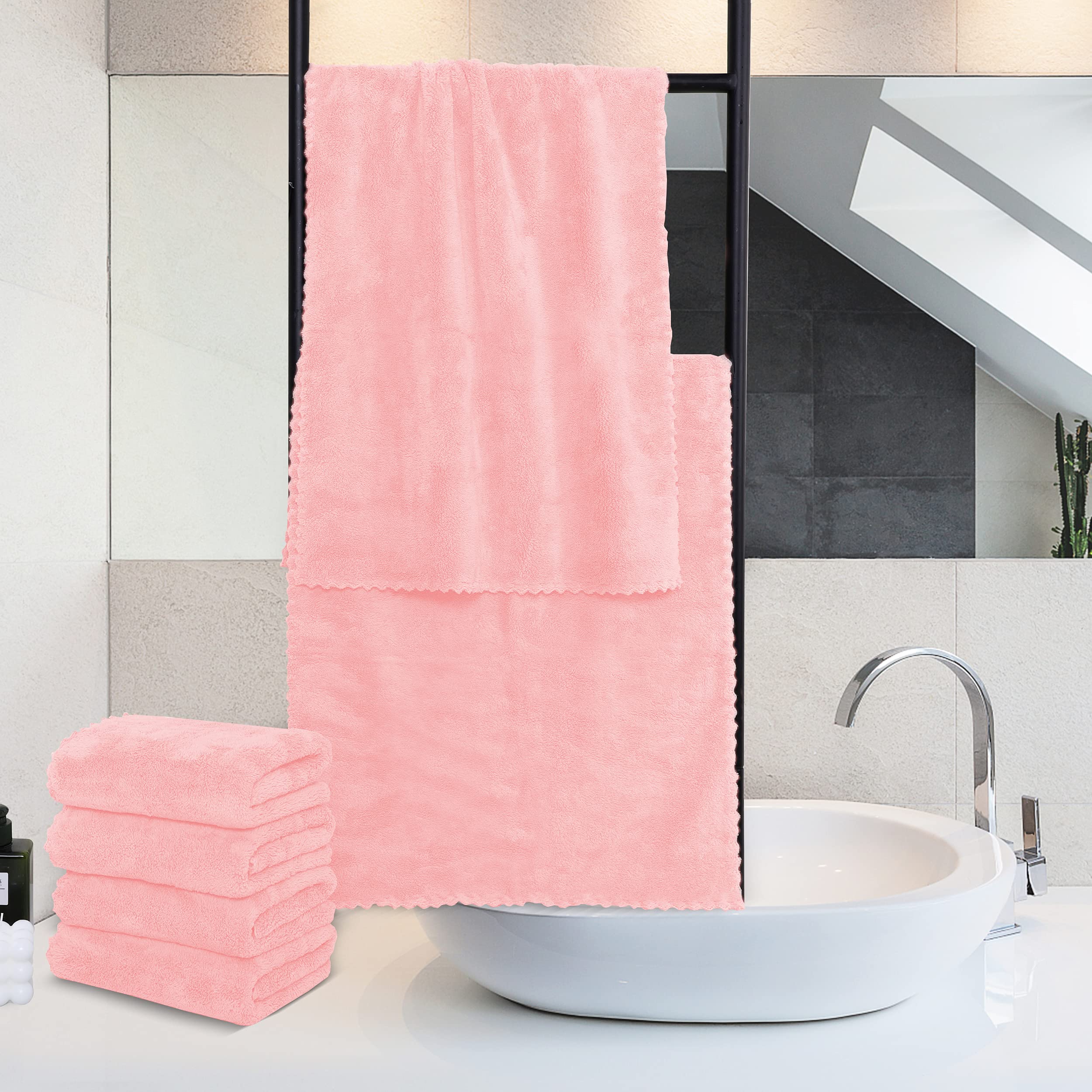 Moonqueen 18 Pack Premium Hand Towels - Quick Drying - Microfiber Coral Velvet Highly Absorbent Towels - Multipurpose Use As Hot