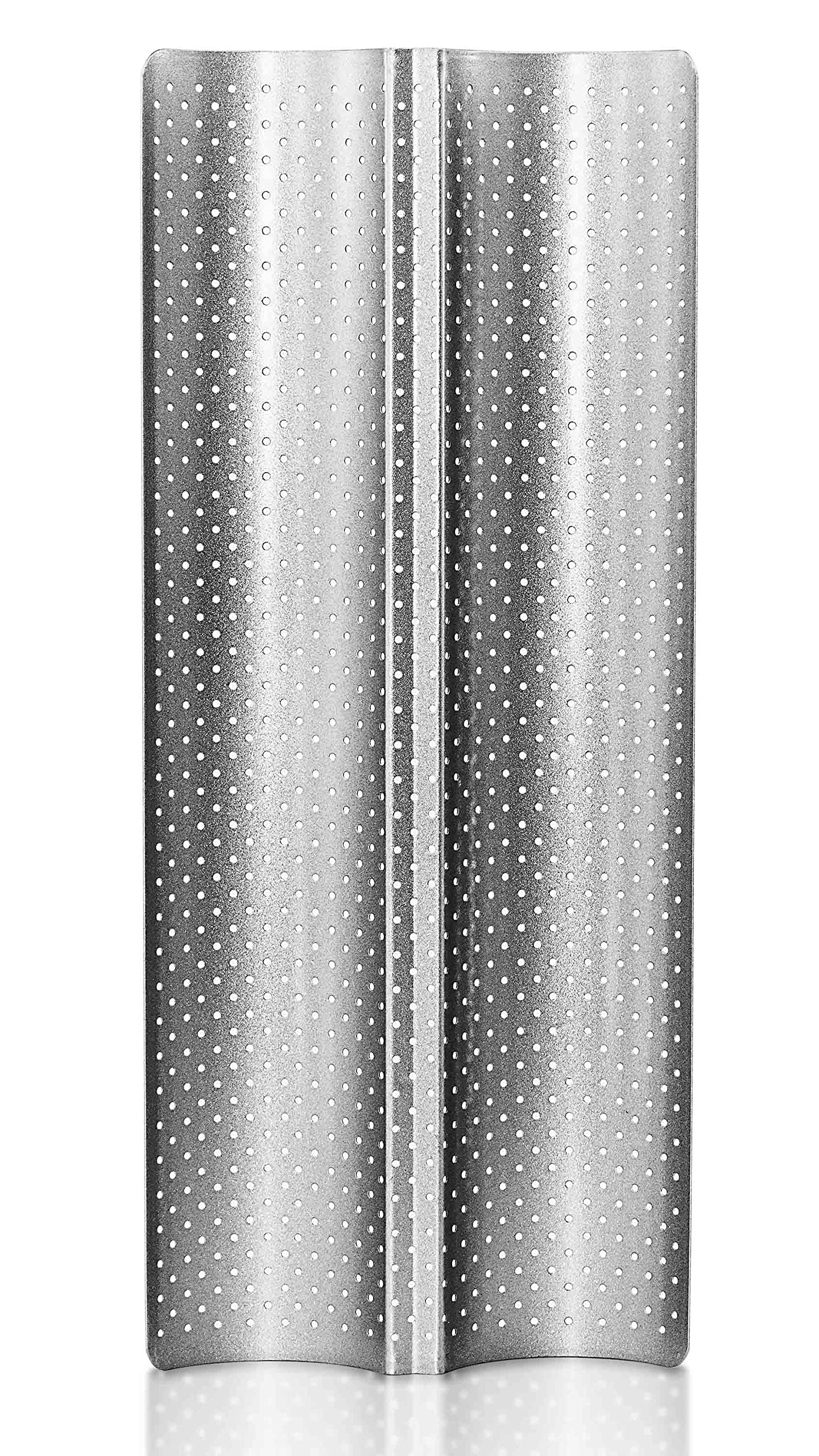 Anaeat Nonstick Perforated French Bread Baking Pan, 15''X 6.3'' Premium Toast Mold Great For 2 Loaves Baguettes, French & Italia
