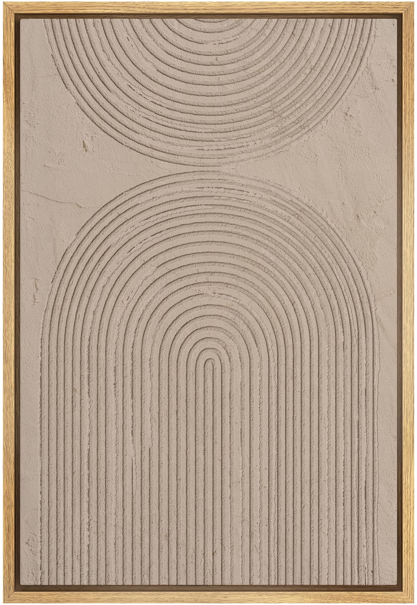 Signwin Framed Canvas Print Wall Art Pastel Geometric Line Spiral Circles Abstract Shapes Illustrations Modern Art Decorative Co