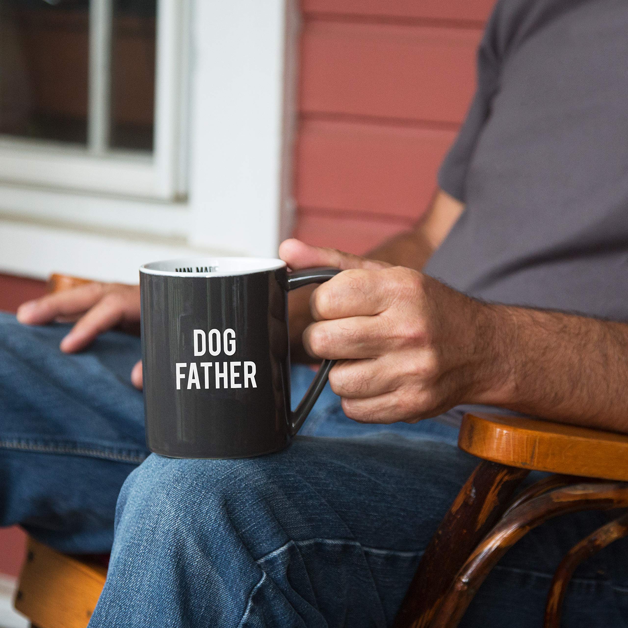 Pavilion Gift Company Man Made Dog Father Heather Coffee Mug  18 oz  Gray