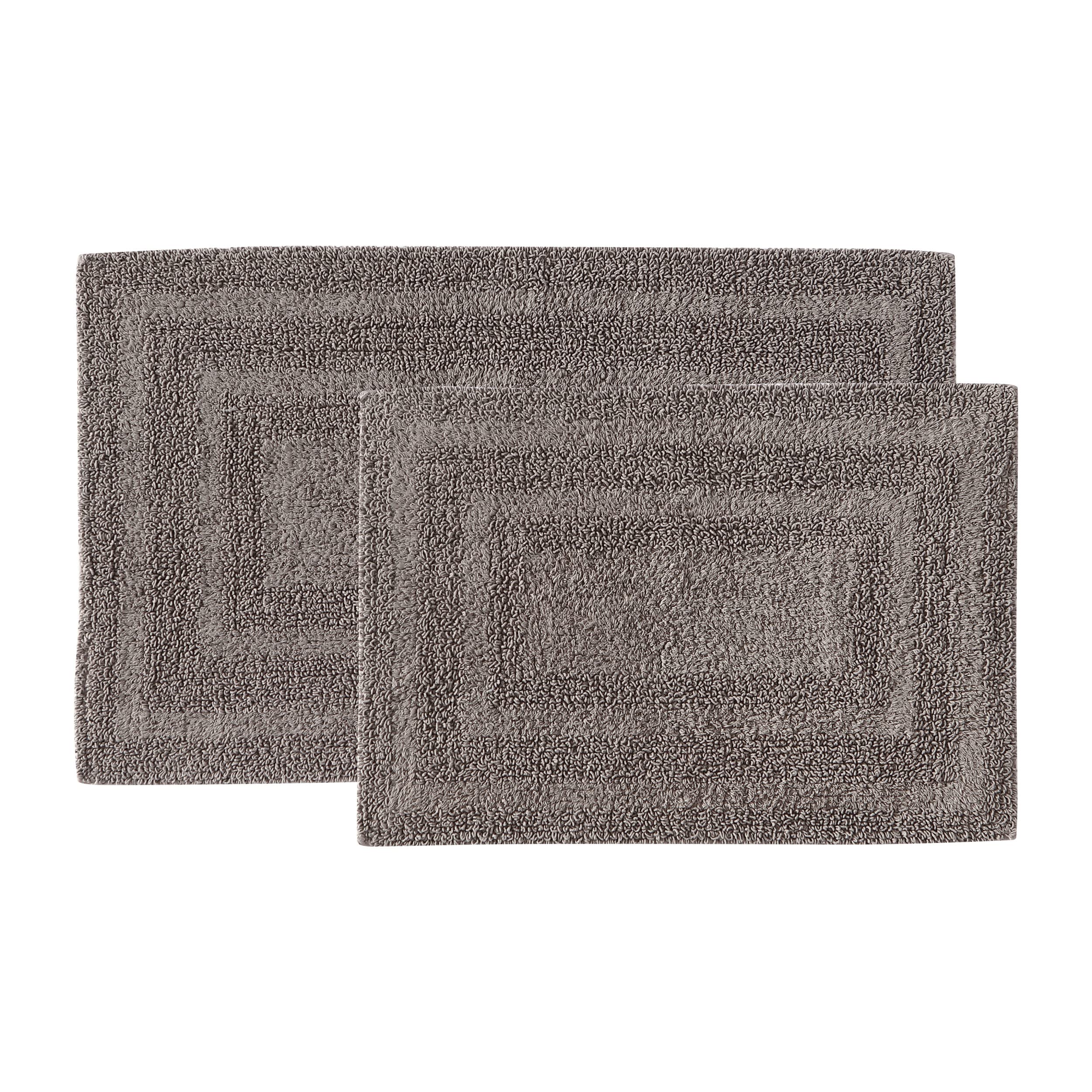 Eddie Bauer Home Rugs Soft Tufted Cotton Bathroom Decor, Super Absorbent & Quick Dry, 2 Piece, Logan Medium Brown