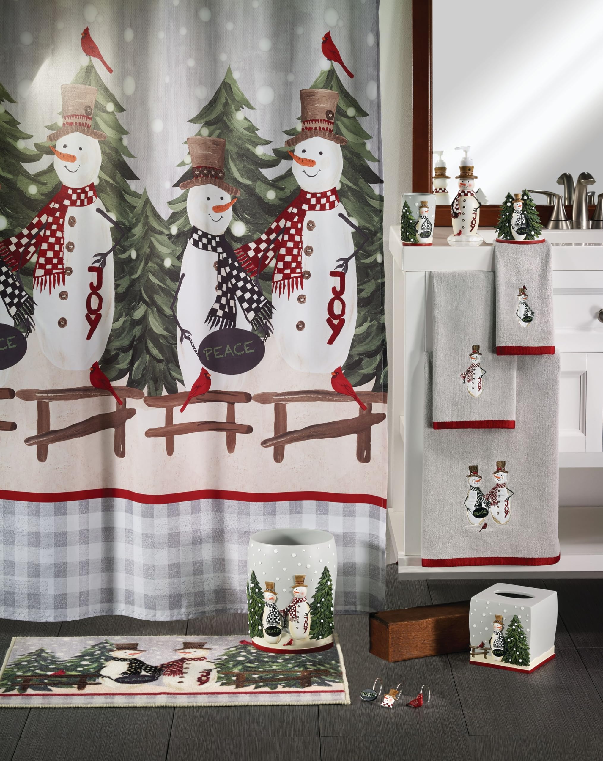 Avanti Linens - Bath Mat, Cotton Bath Rug, Holiday Bathroom Decor (Country Friends Collection)