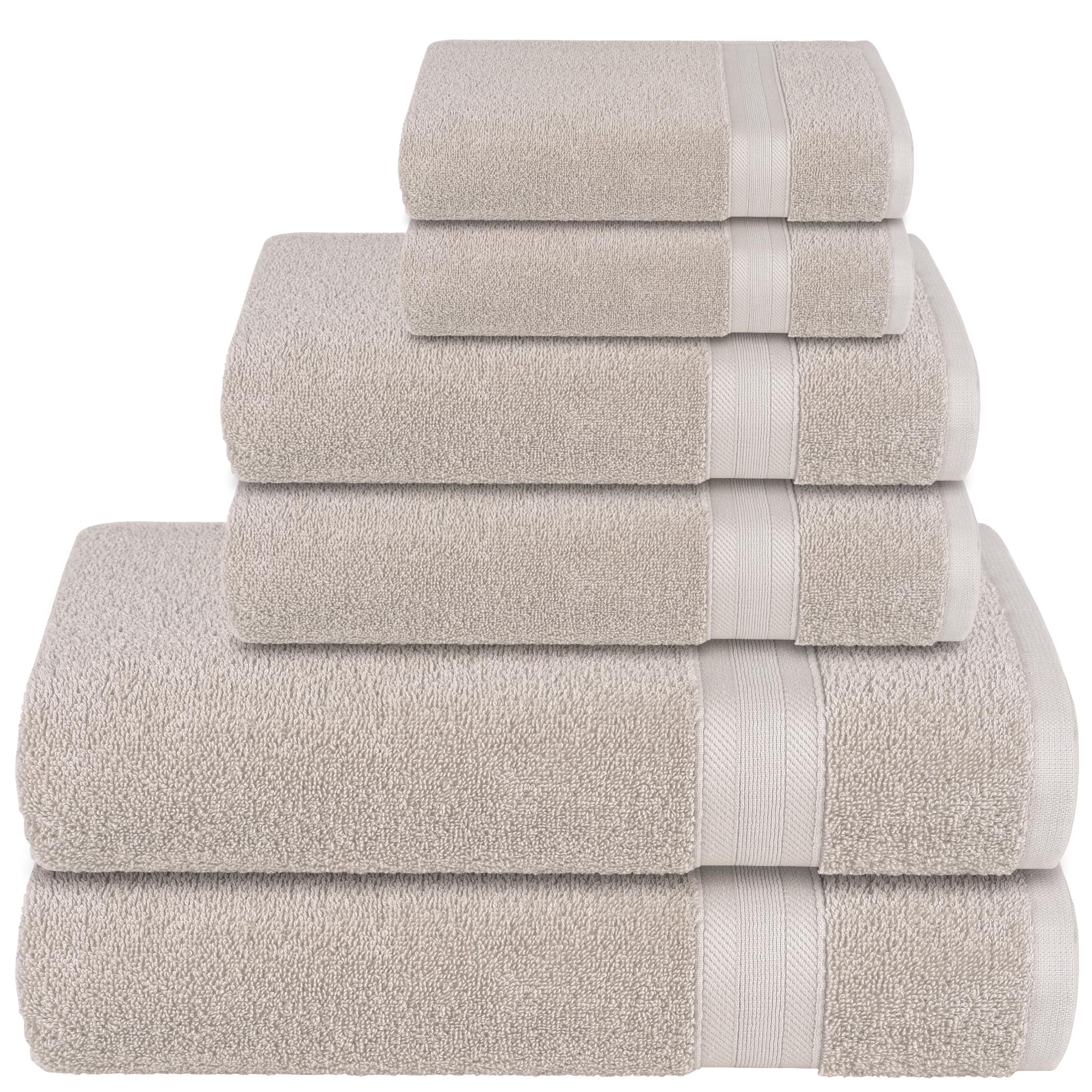 Quick-Dry, Soft & High Absorbent Bath Towels Cotton Turkish Bath Towel Set Of 6 | Daily Use 100% Cotton Towels For Bathroom, Gym