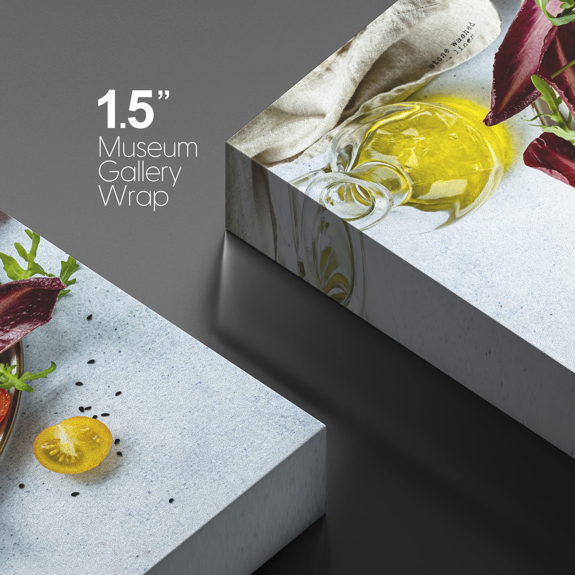 Wall26 Canvas Print Wall Art Olive Oil Fresh Hummus Endive Herb Dip Food & Cooking Kitchen Photography Realism Decorative Scenic