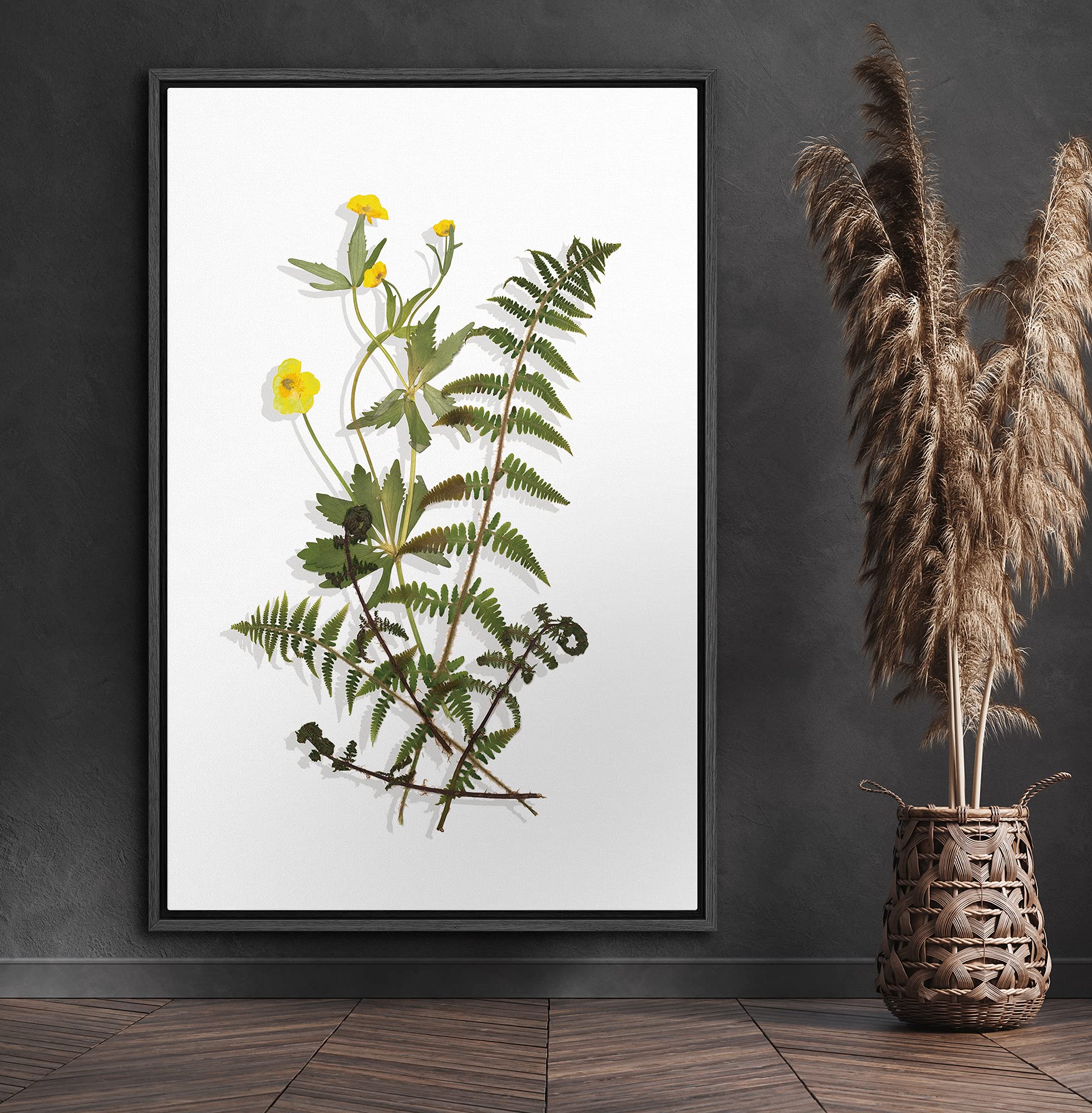 Signford Canvas Print Wall Art Gold Foil Face On Multicolor Square Background Abstract Shapes Illustrations Modern Art Alternati