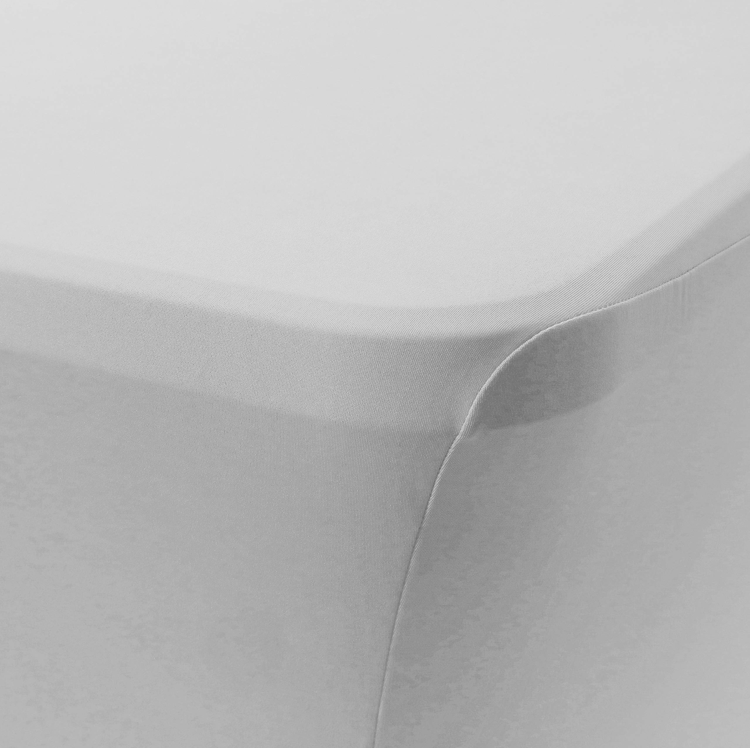 Obstal 8Ft Stretch Spandex Table Cover For Standard Folding Tables - Universal Rectangular Fitted Tablecloth Protector For Party