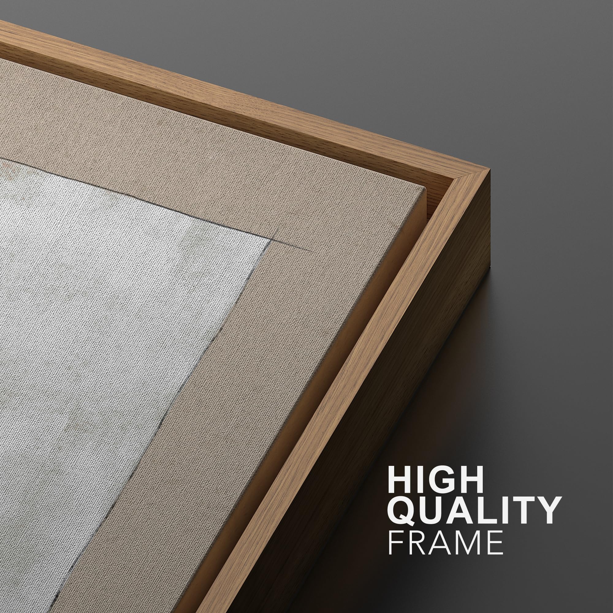 SIGNWIN Framed Canvas Print Wall Art Set Grunge Tan White Art Deco Polygons Abstract Shapes Illustrations Minimal Decorative Nordic Zen Bohemian for Living Room  Bedroom  Office - 24''x36''x2 Natural