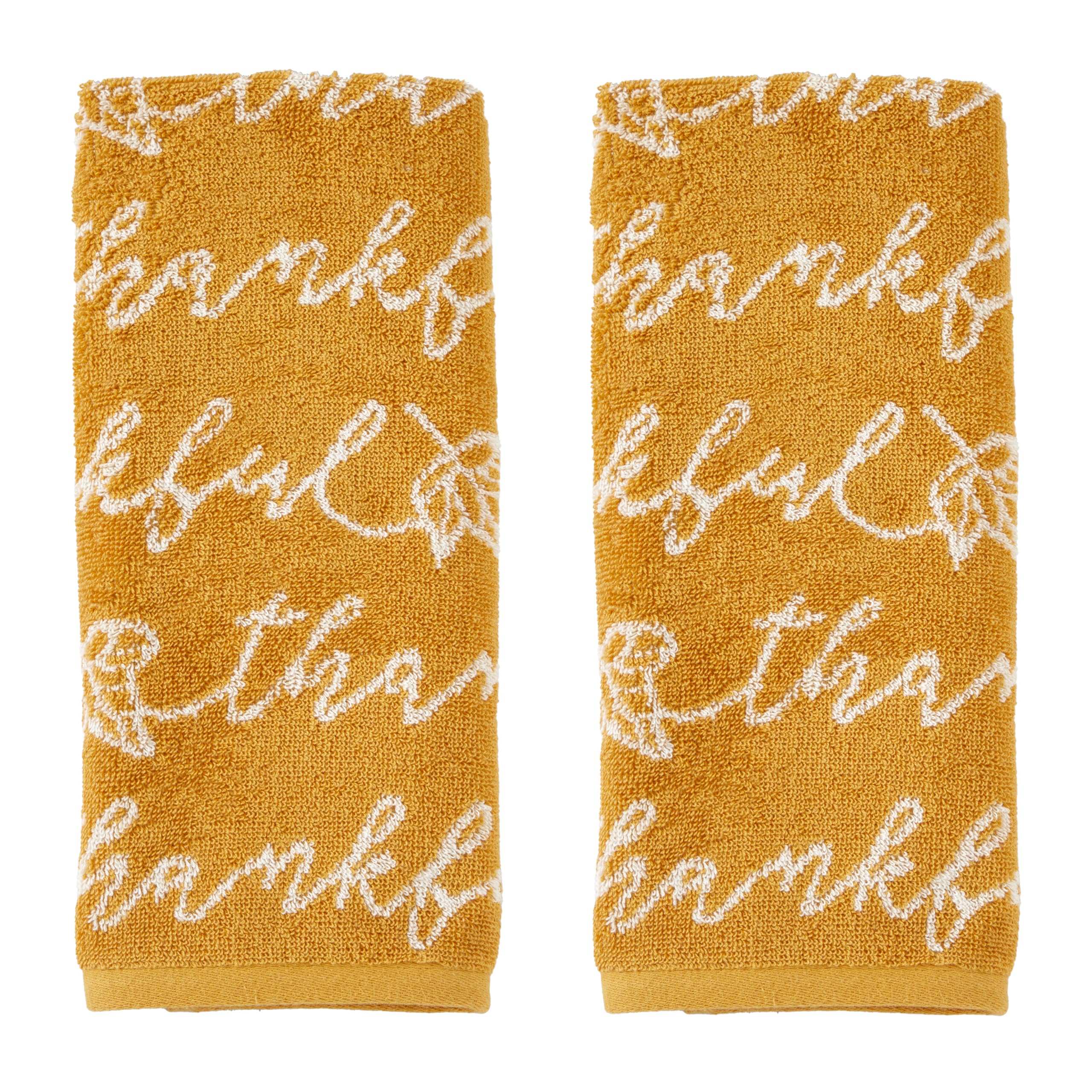 Skl Home Thankful Script Hand Towel, 2-Pack
