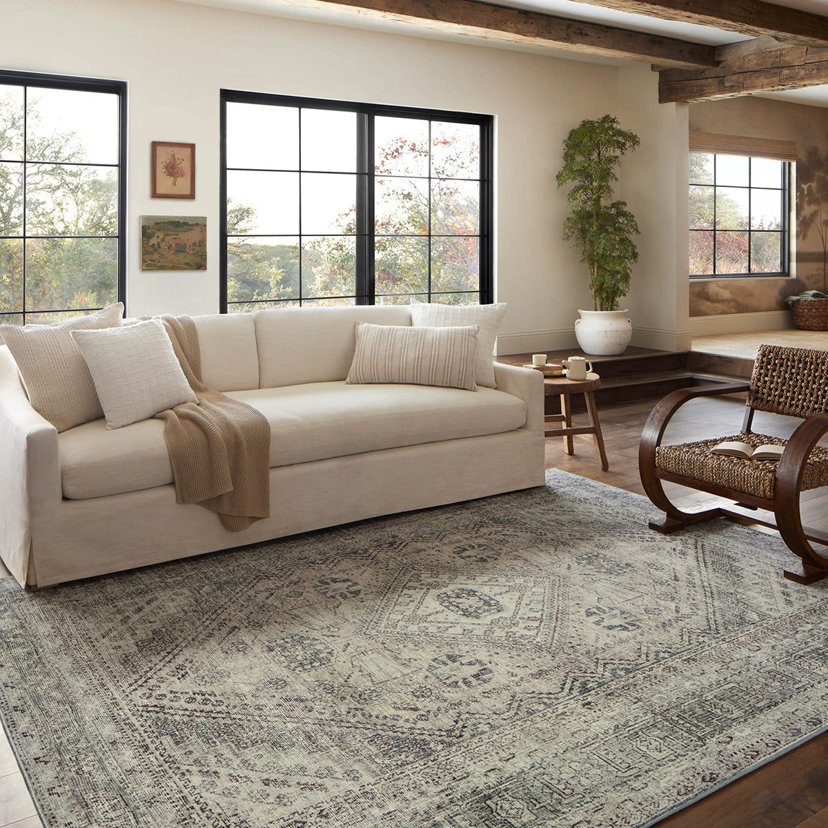 Loloi Magnolia Home By Joanna Gaines X Sinclair Natural/Sage 3-6 X 5-6 ...